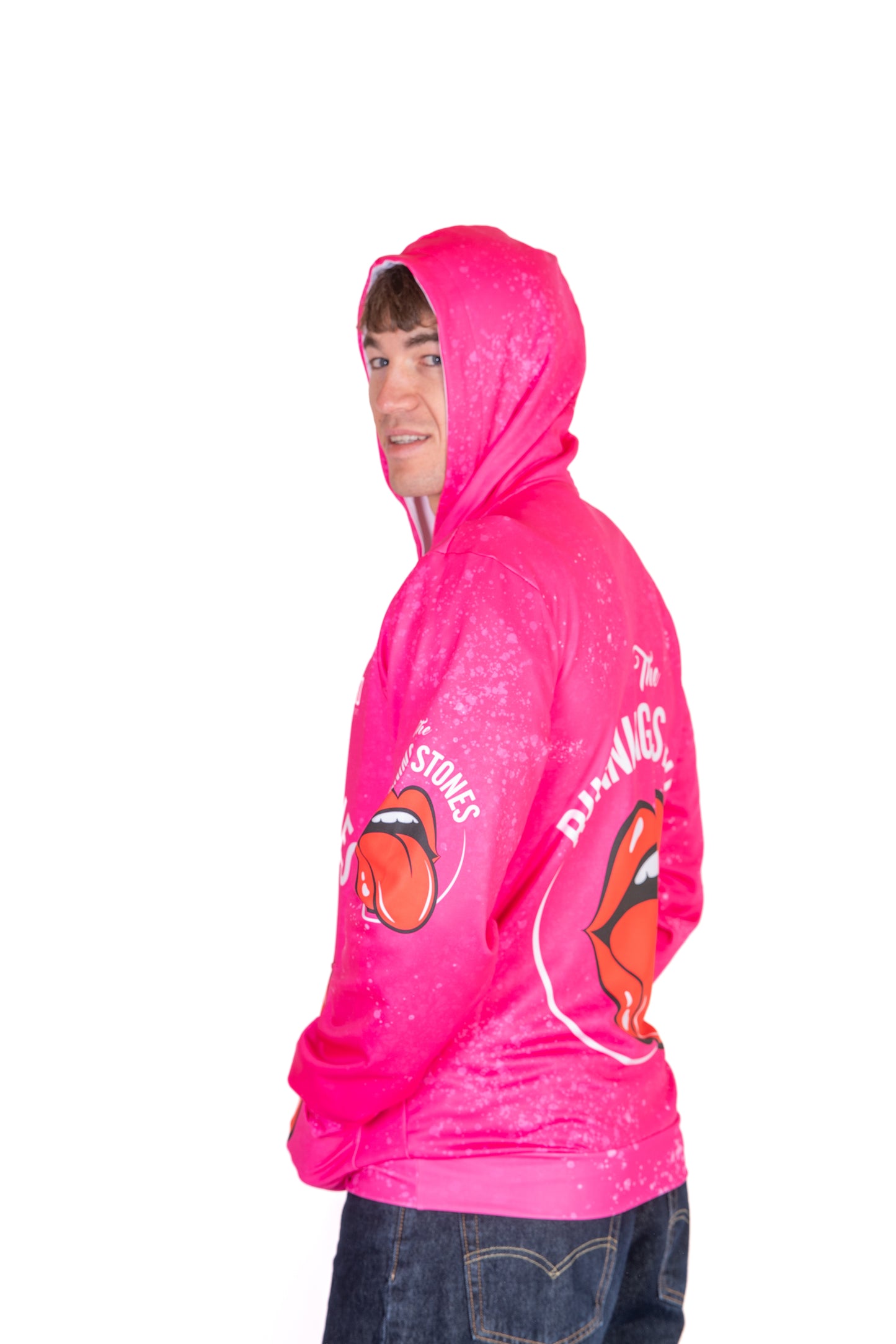 Hoodie - Running Stones Pink