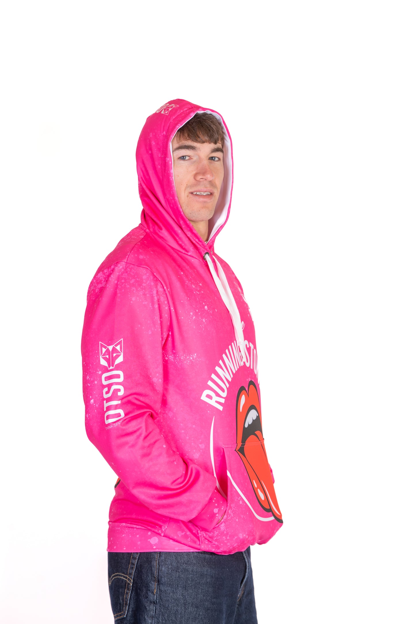 Hoodie - Running Stones Pink