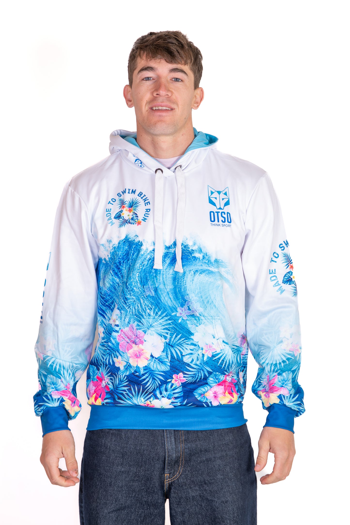 Hoodie - Swim Bike Run Wave