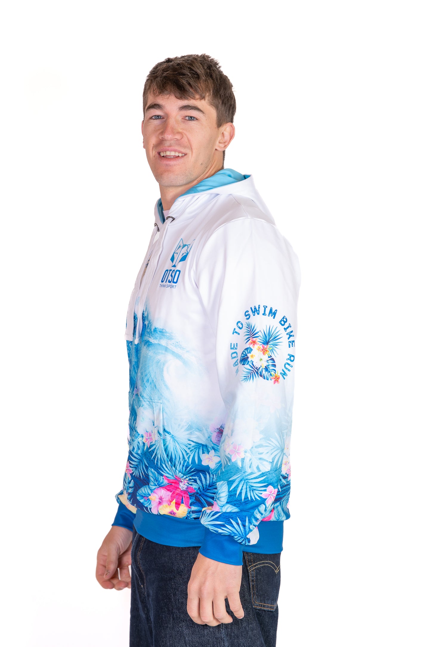 Hoodie - Swim Bike Run Wave