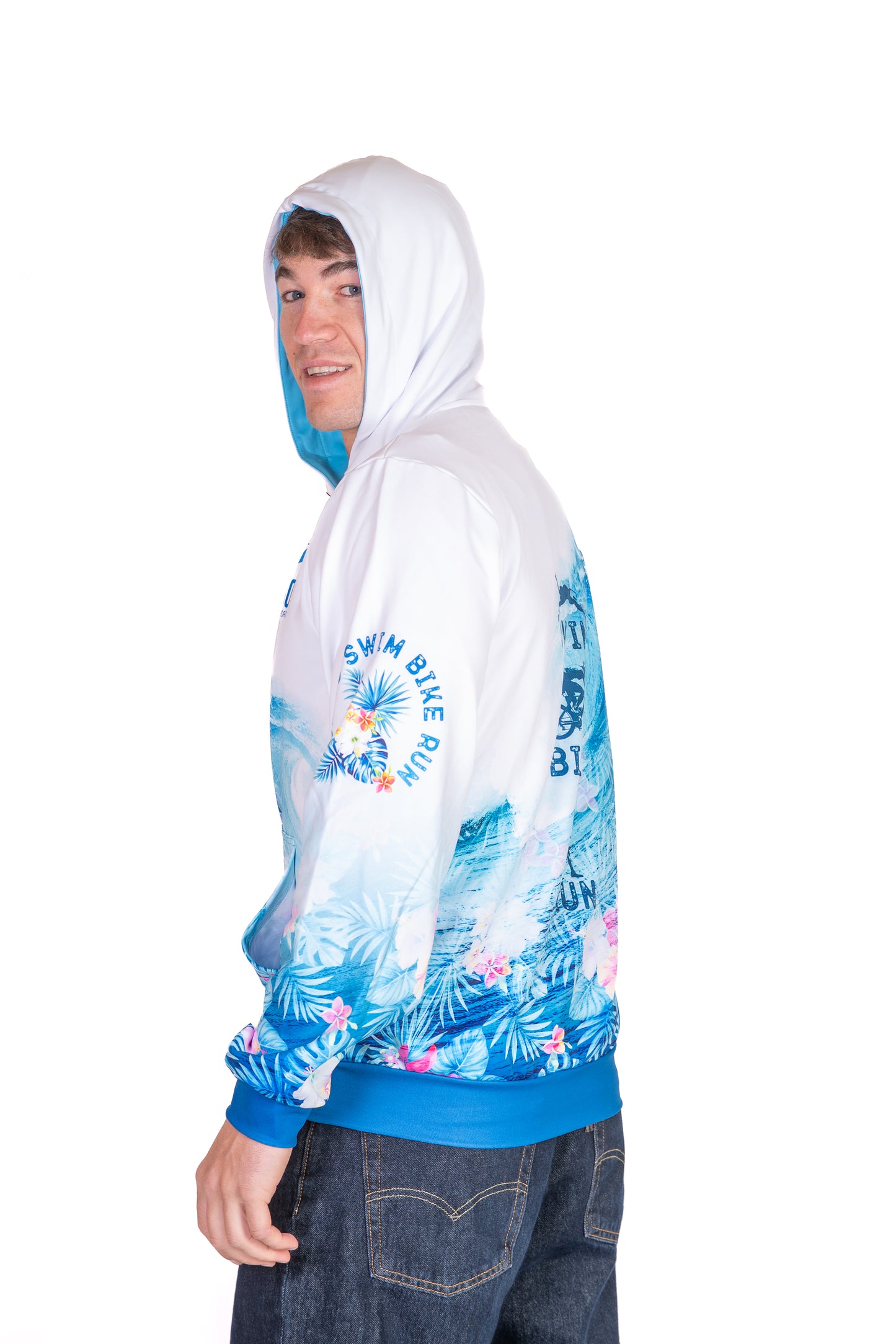 Hoodie - Swim Bike Run Wave