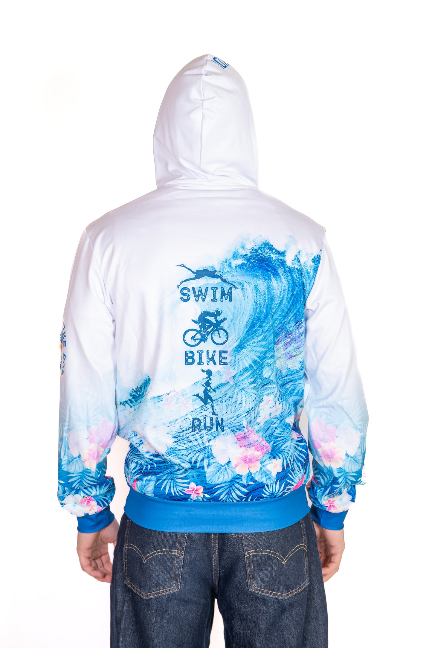 Hoodie - Swim Bike Run Wave