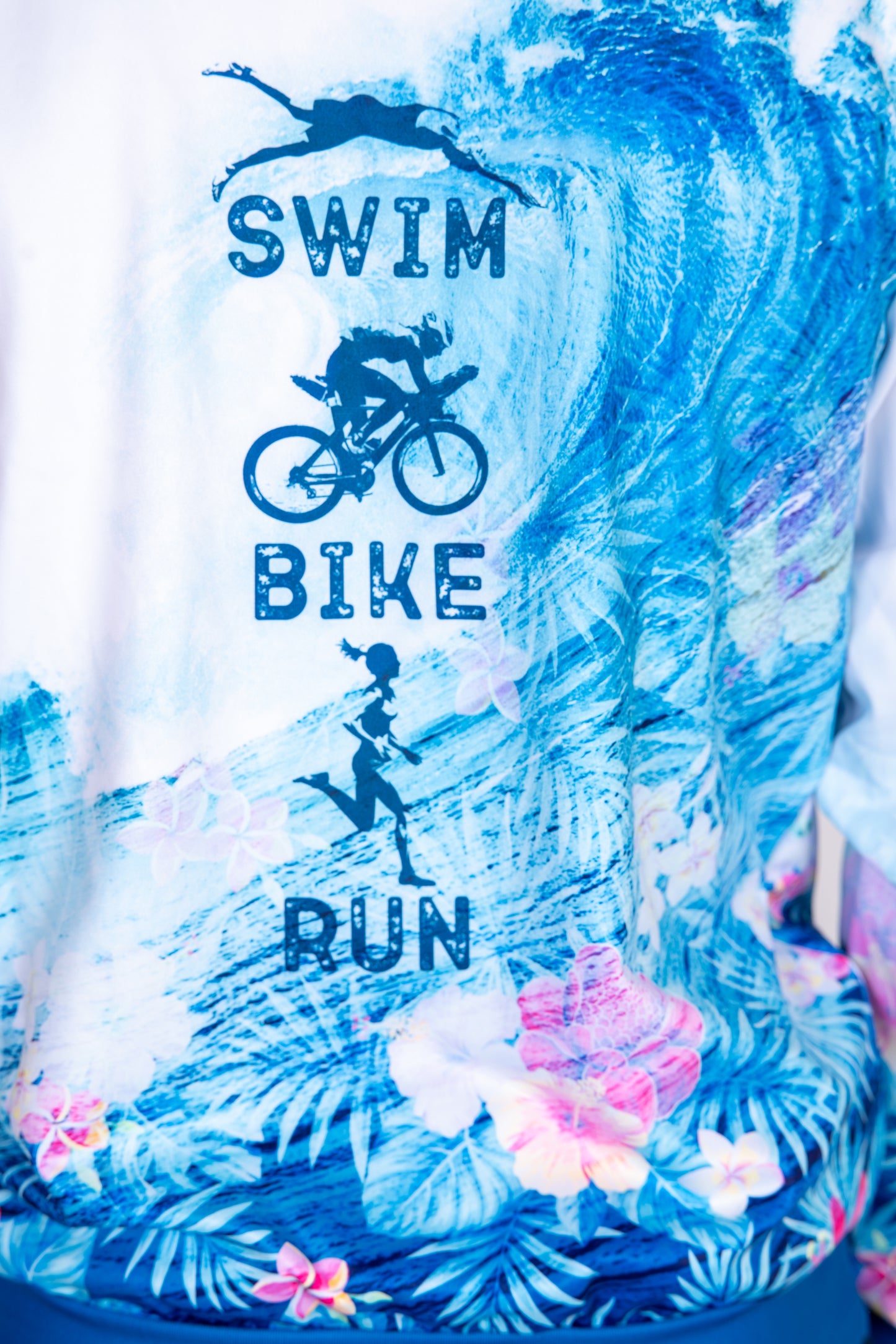 Hoodie - Swim Bike Run Wave