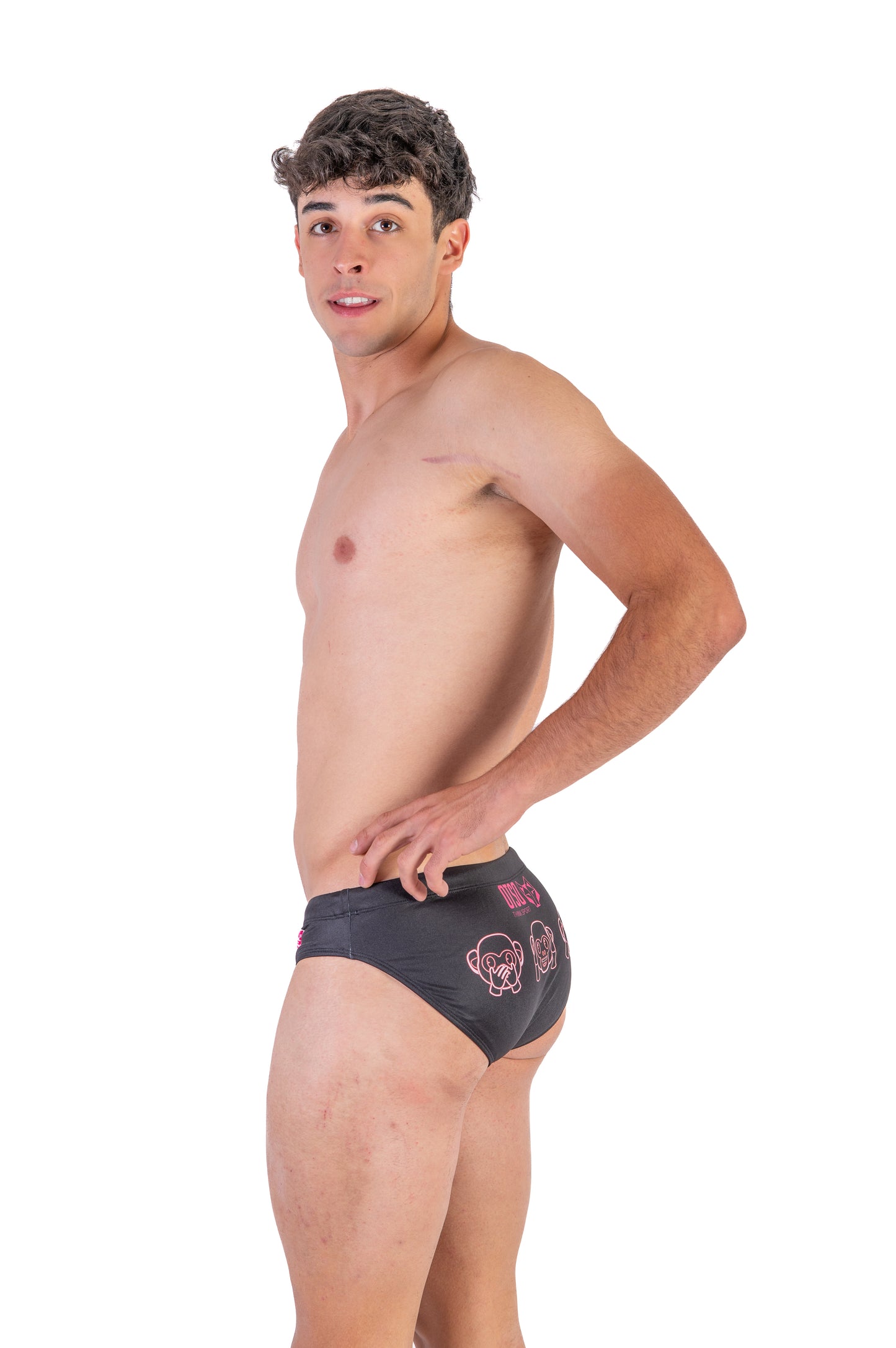 Cuecas de banho masculinas - Emoji Monkey Neon