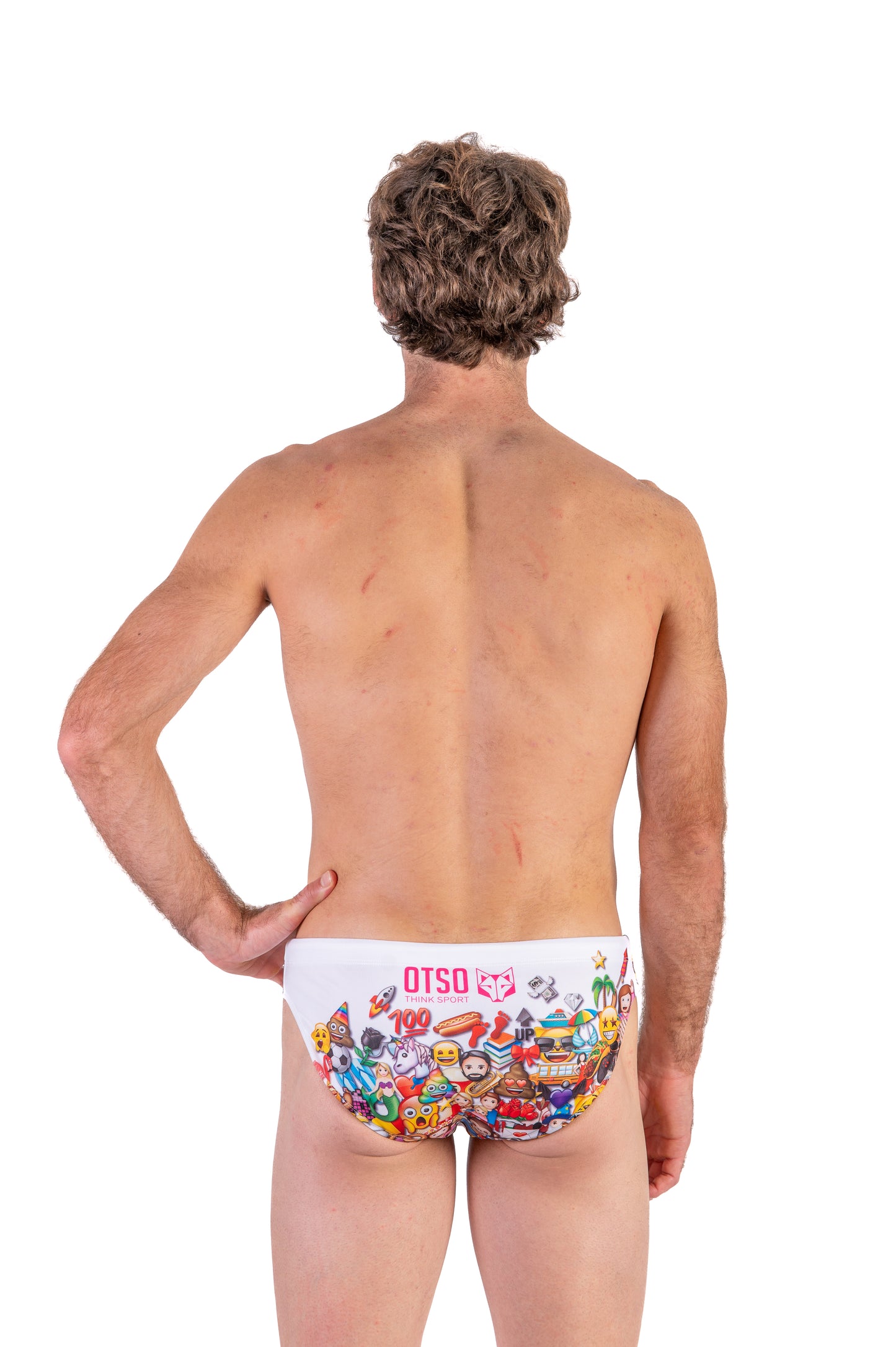 Men's Slip Swimsuit - Emoji Big Wave