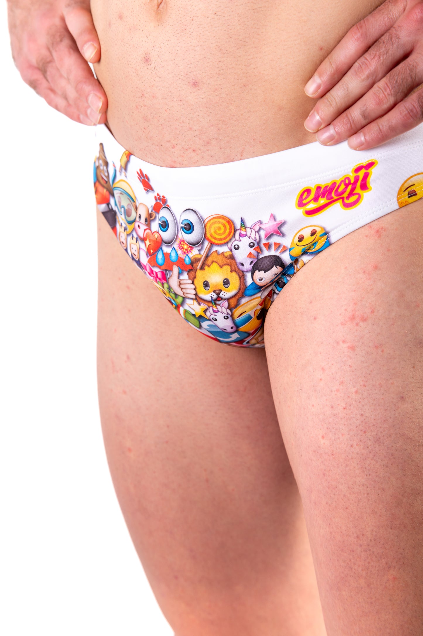 Men's Slip Swimsuit - Emoji Big Wave