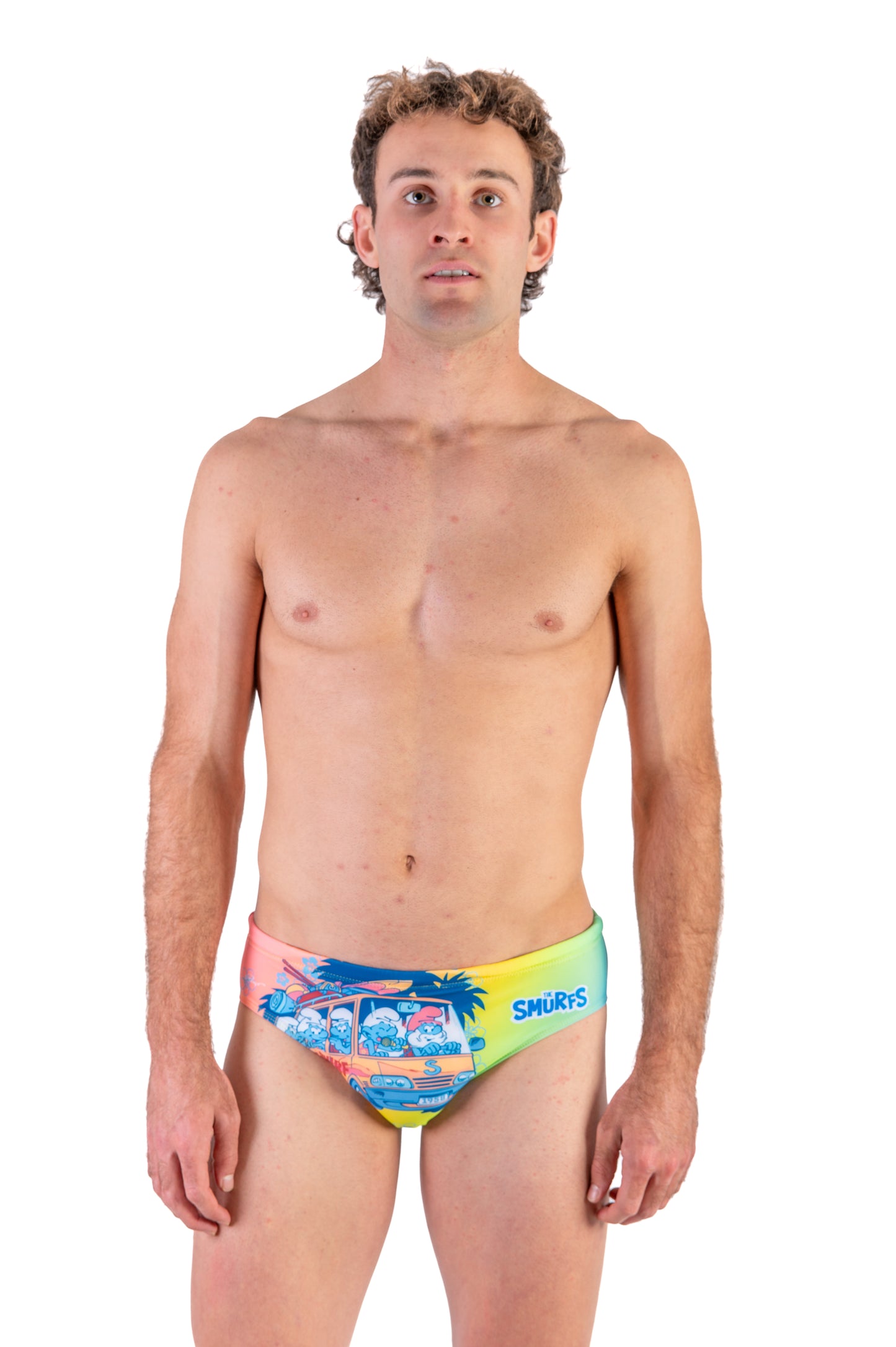 Men's slip swimsuit - Smurf Smurfing