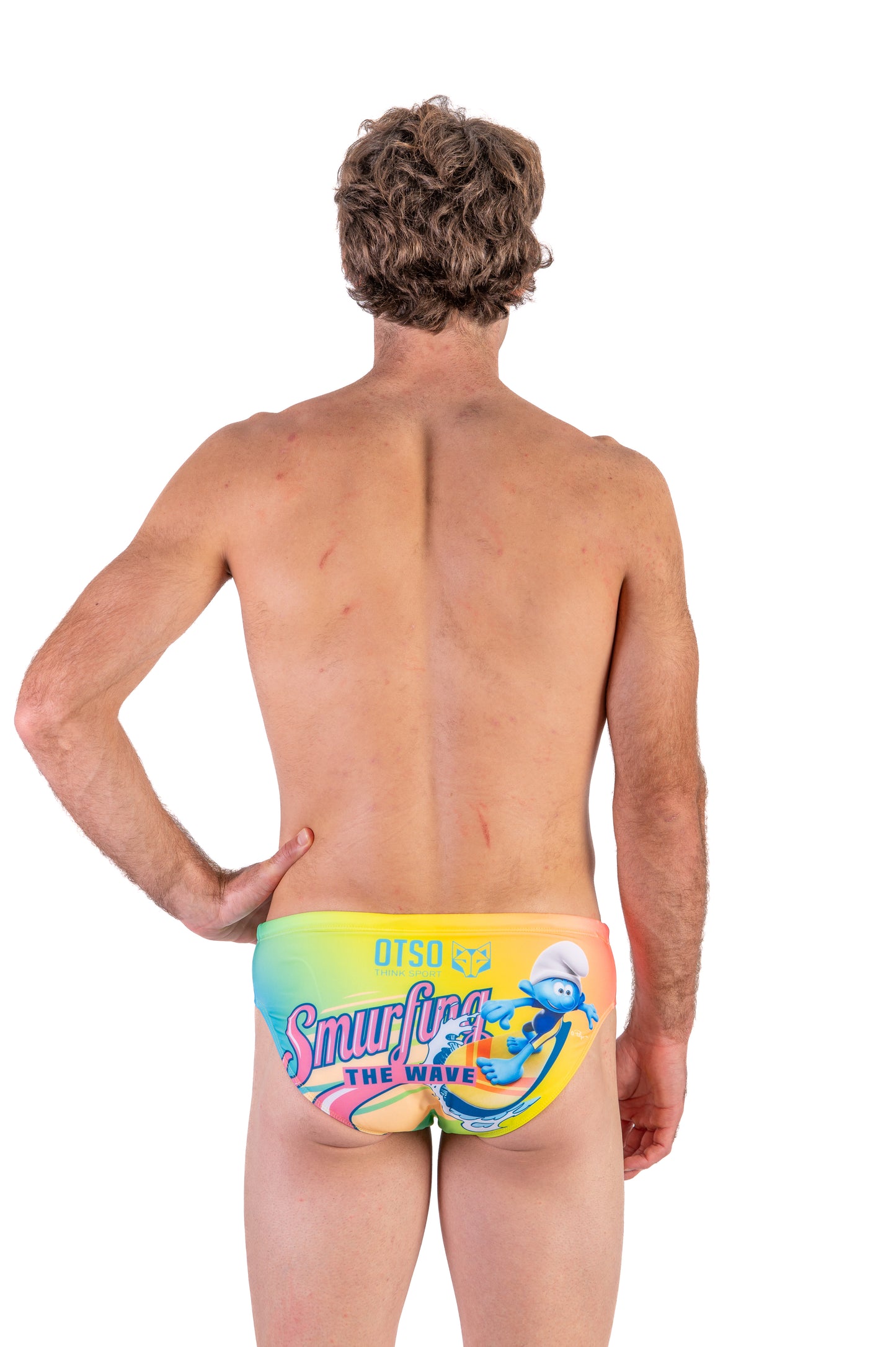 Men's slip swimsuit - Smurf Smurfing