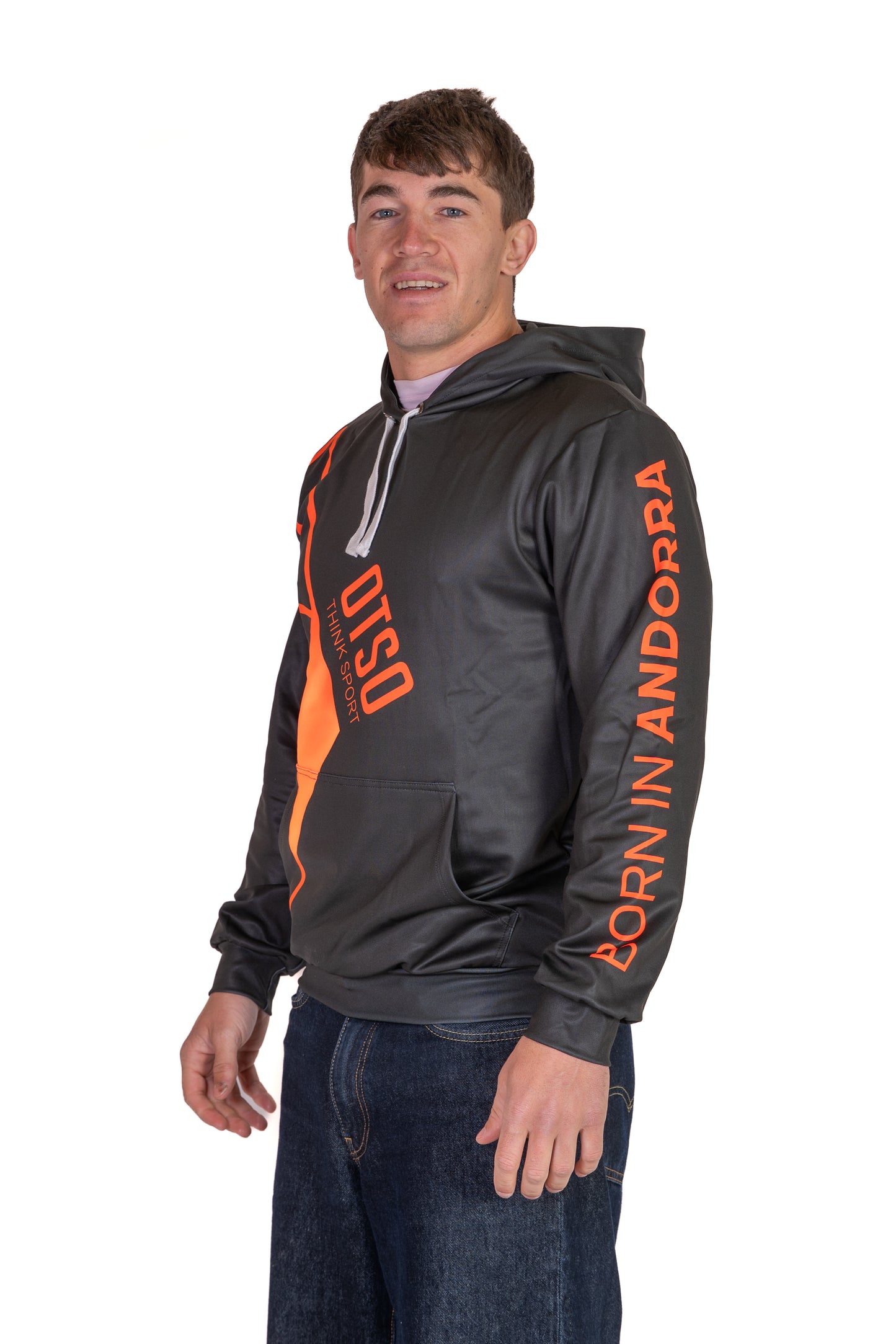 Felpa - Black & Fluo Orange Otso