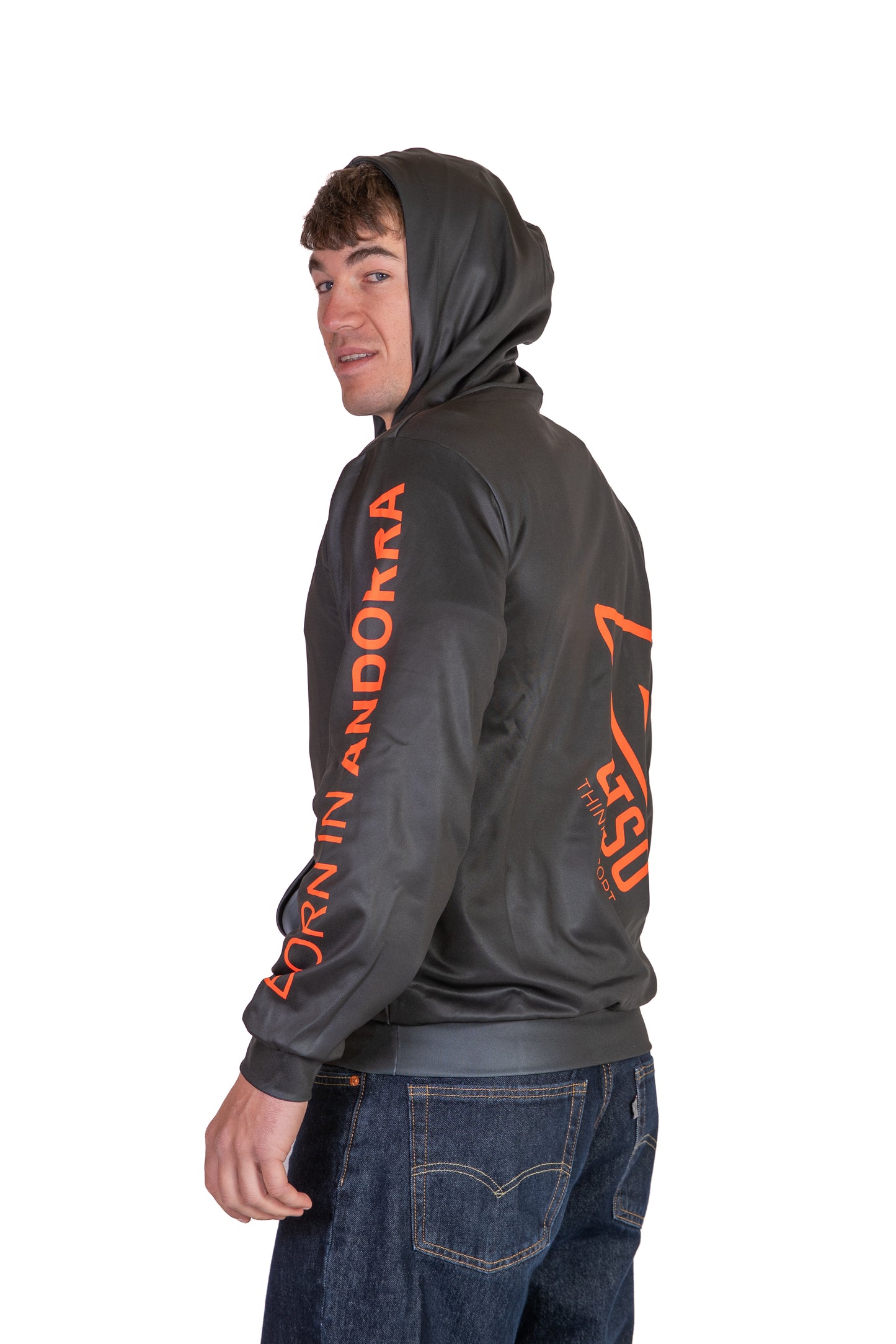 Felpa - Black & Fluo Orange Otso