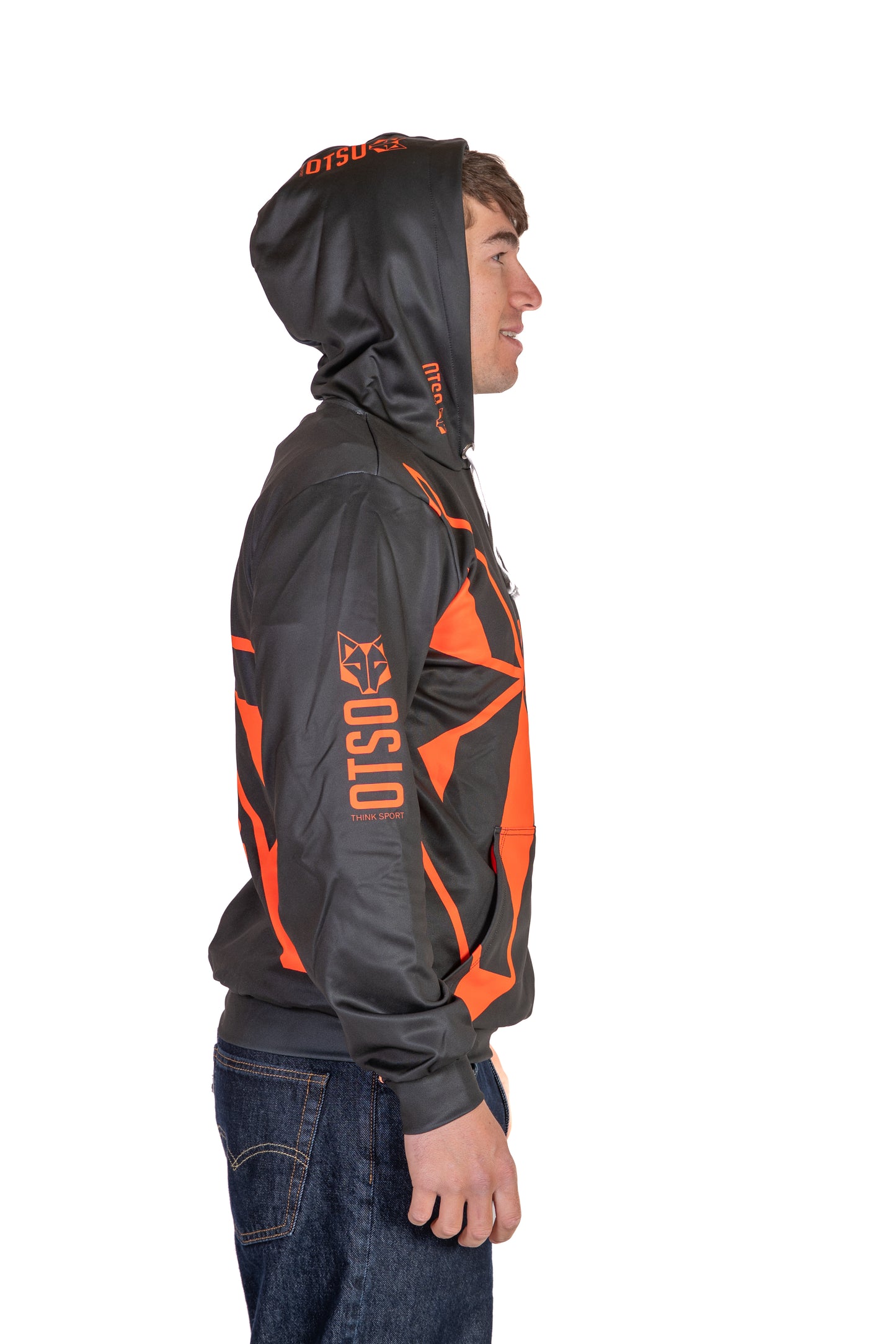 Felpa - Black & Fluo Orange Otso