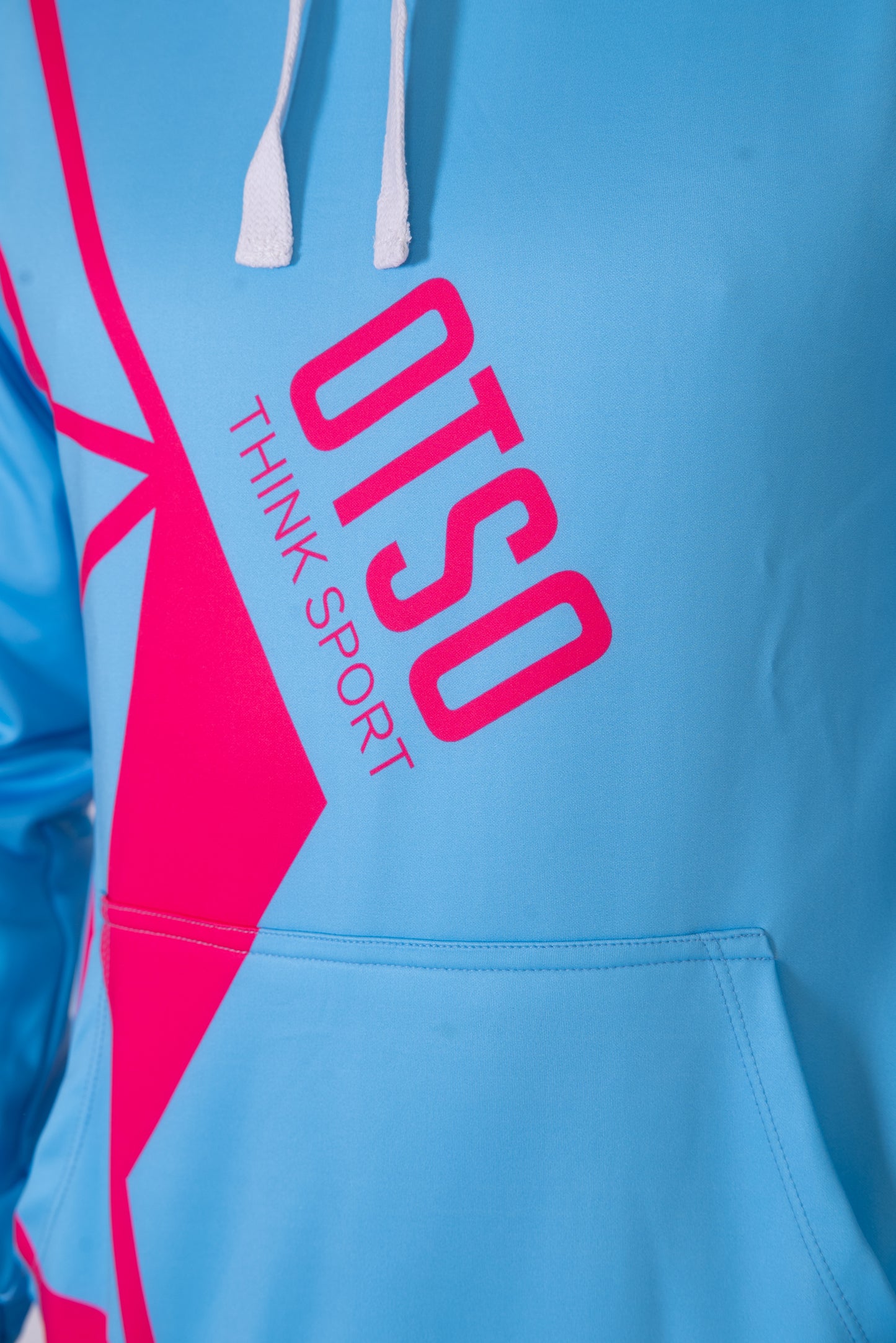 Hoodie - Light Blue & Pink