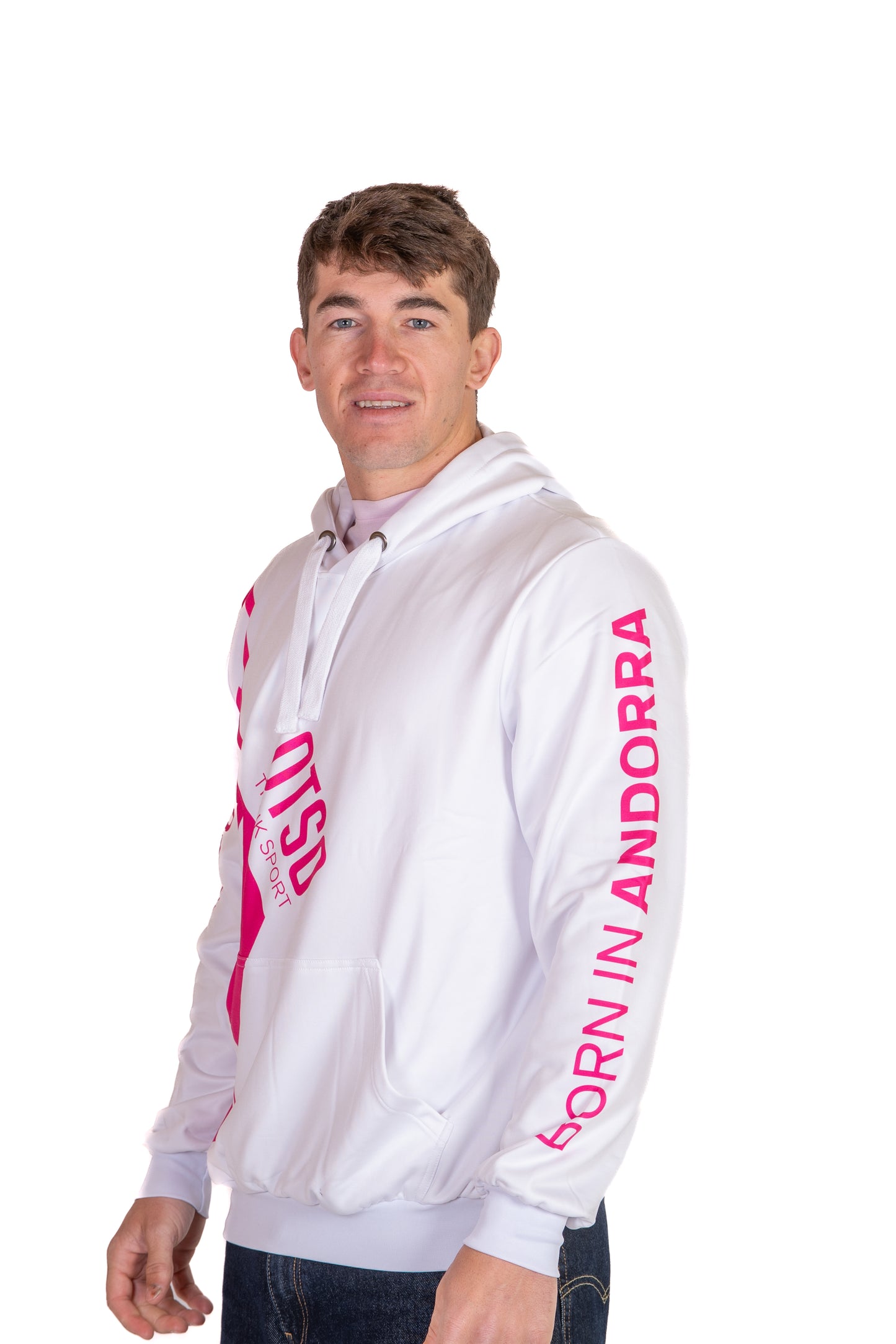 Dessuadora - White & Fluo Pink Otso