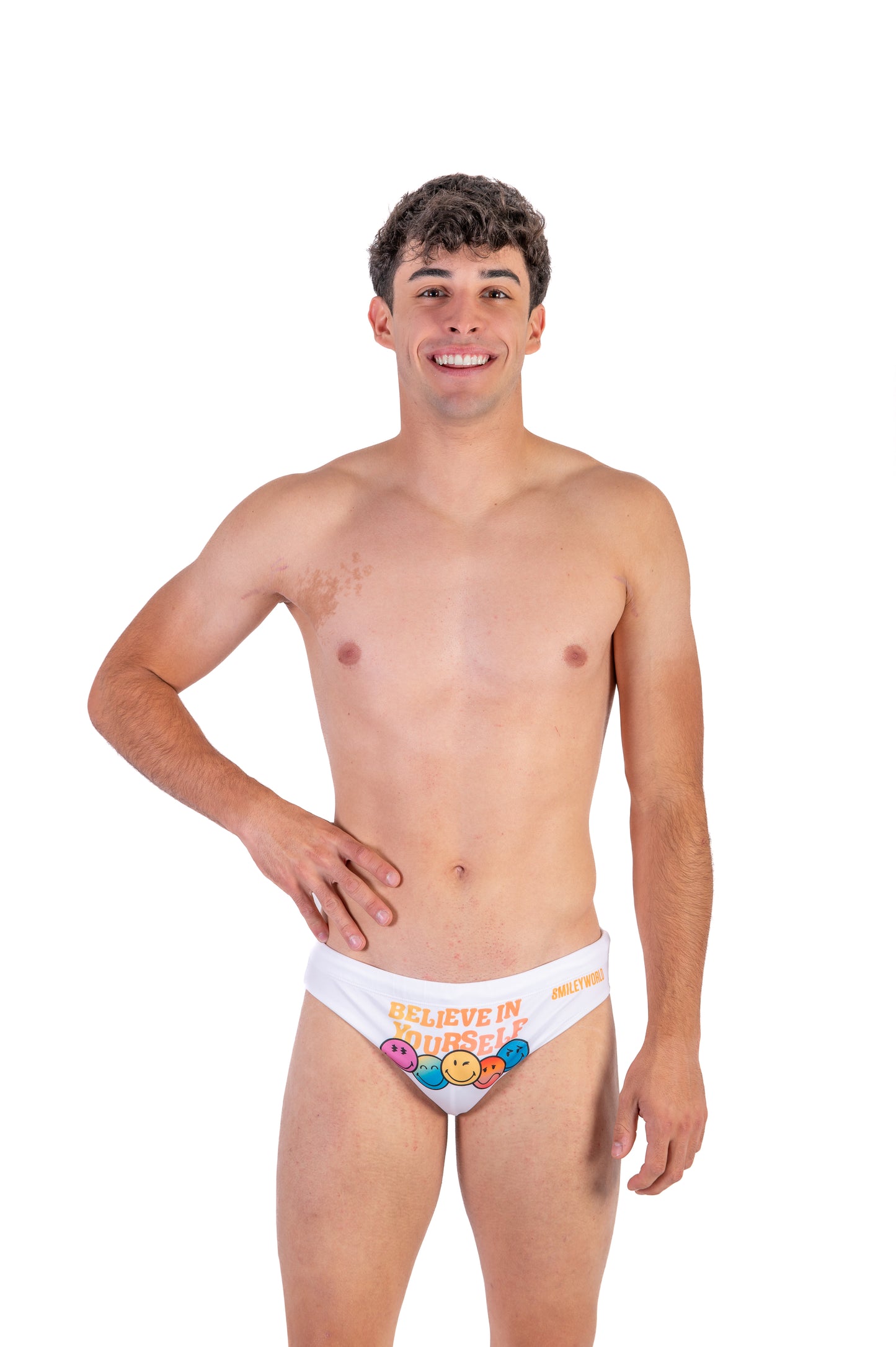Men's brief swimsuit - S.W.Smiley World Believe