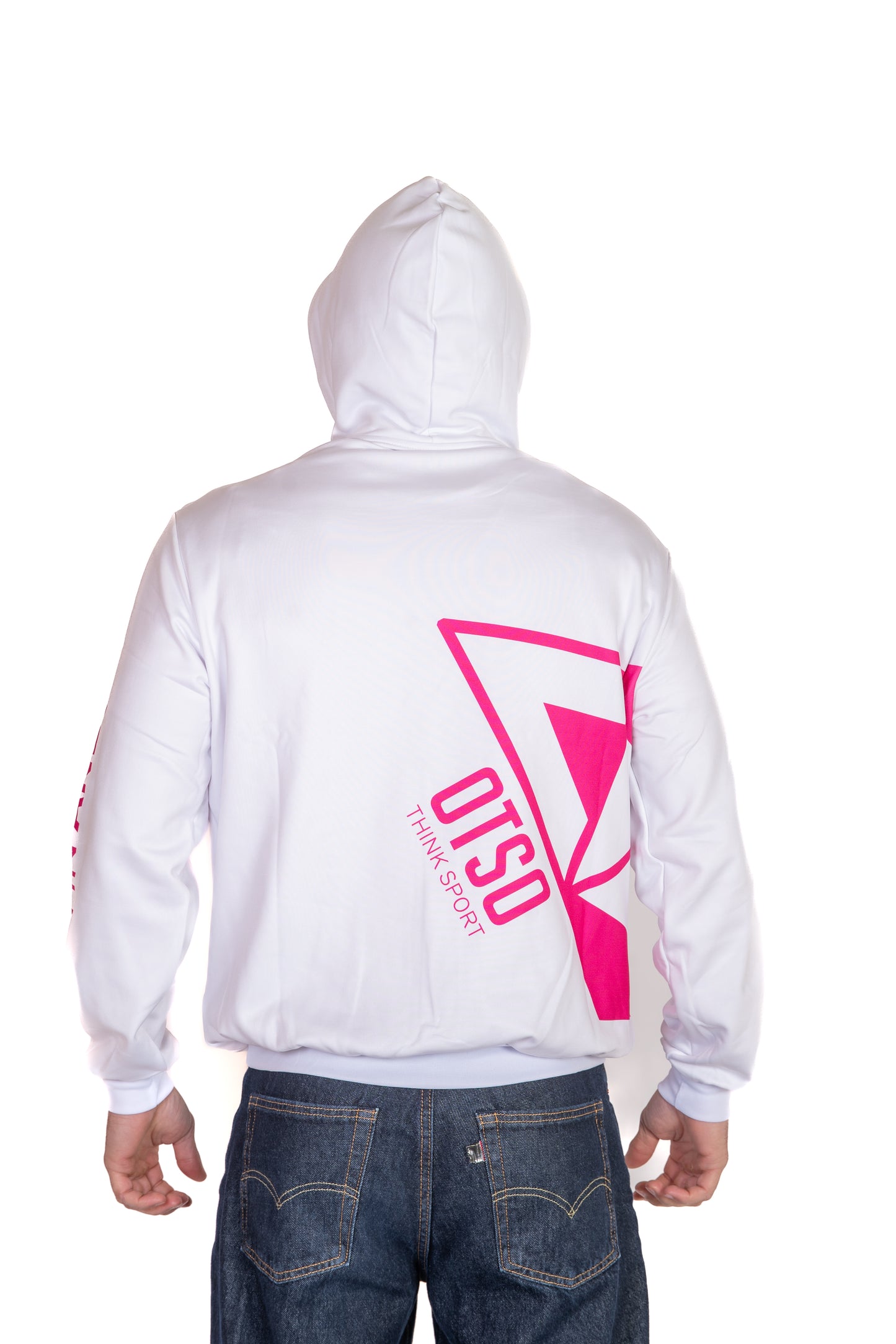 Dessuadora - White & Fluo Pink Otso
