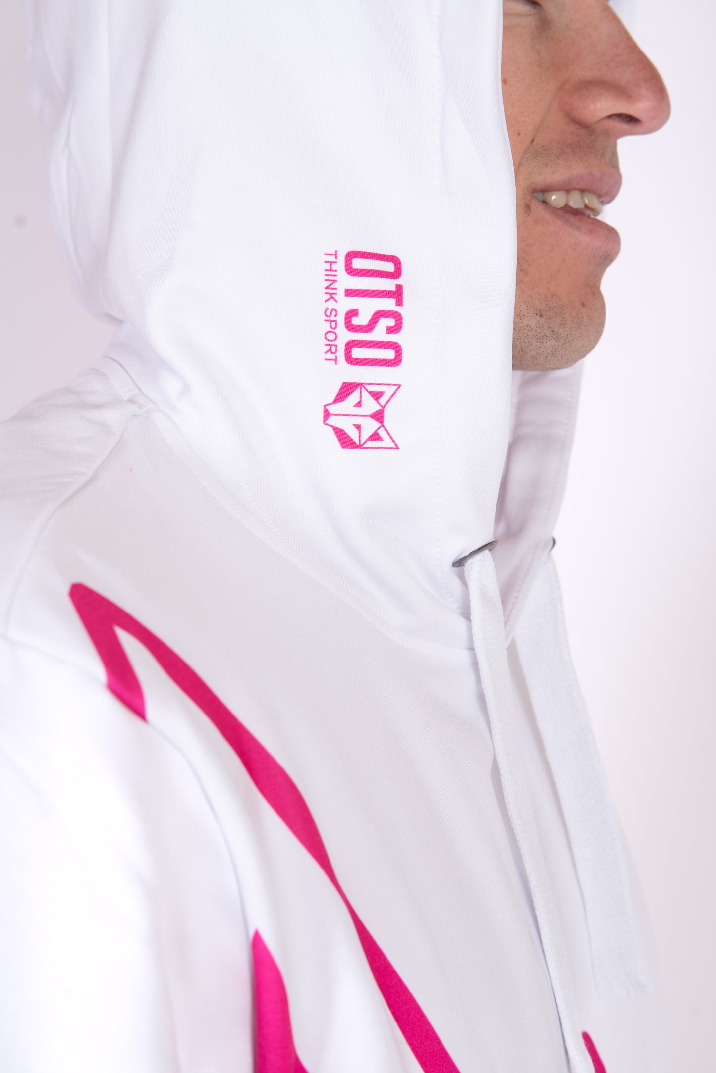 Dessuadora - White & Fluo Pink Otso