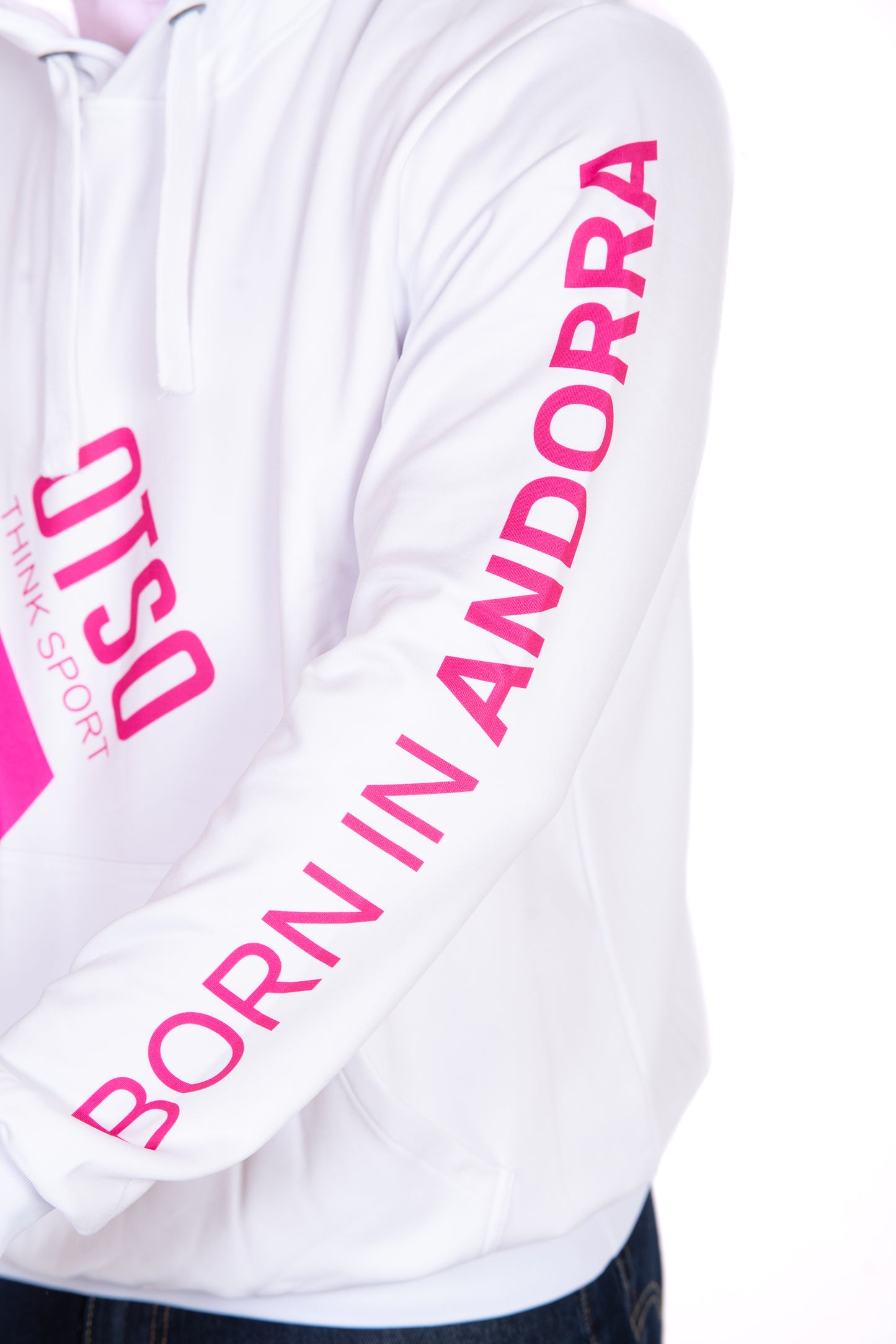 Dessuadora - White & Fluo Pink Otso