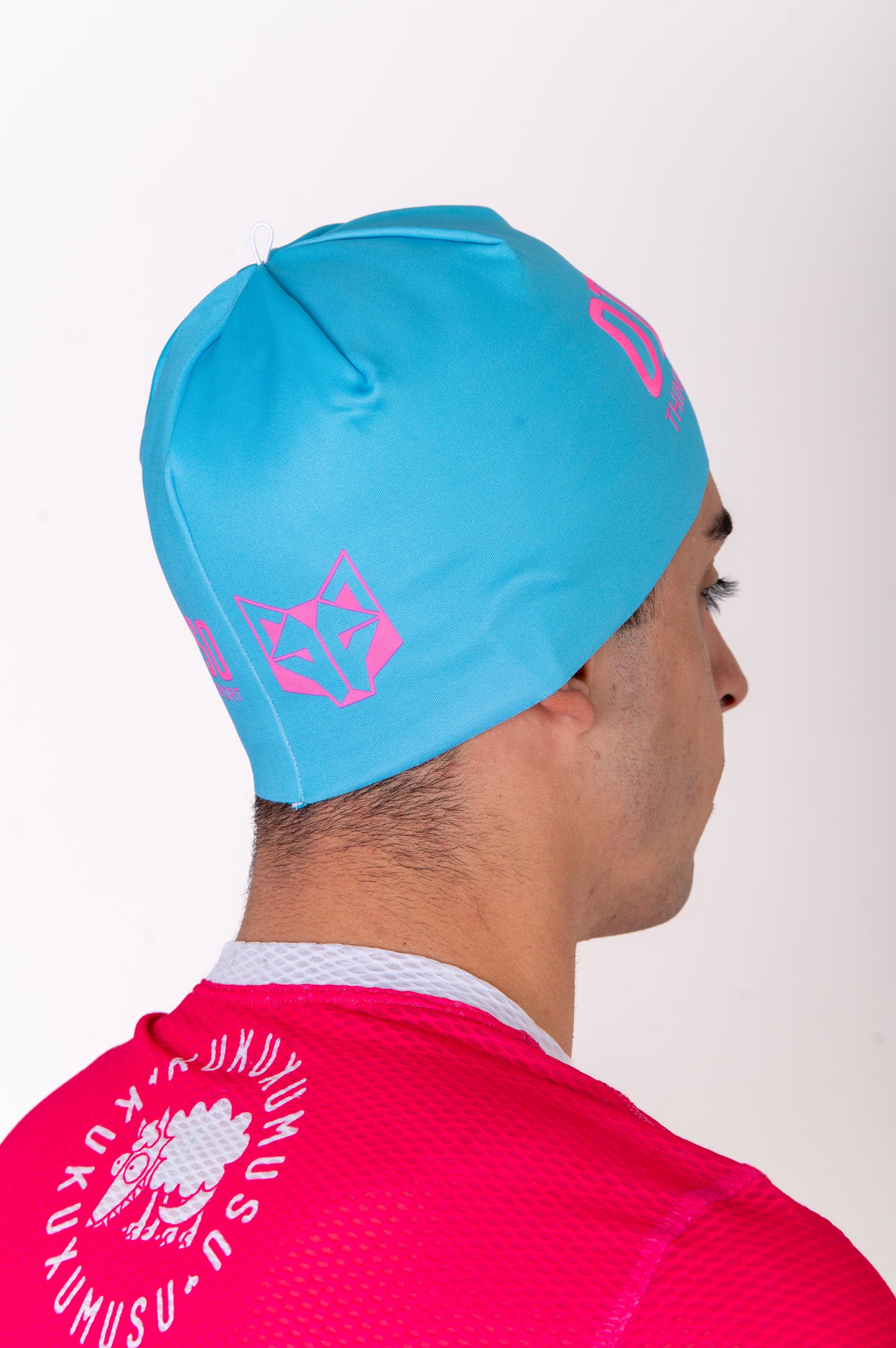 Gorro - Light Blue & Fluo Pink