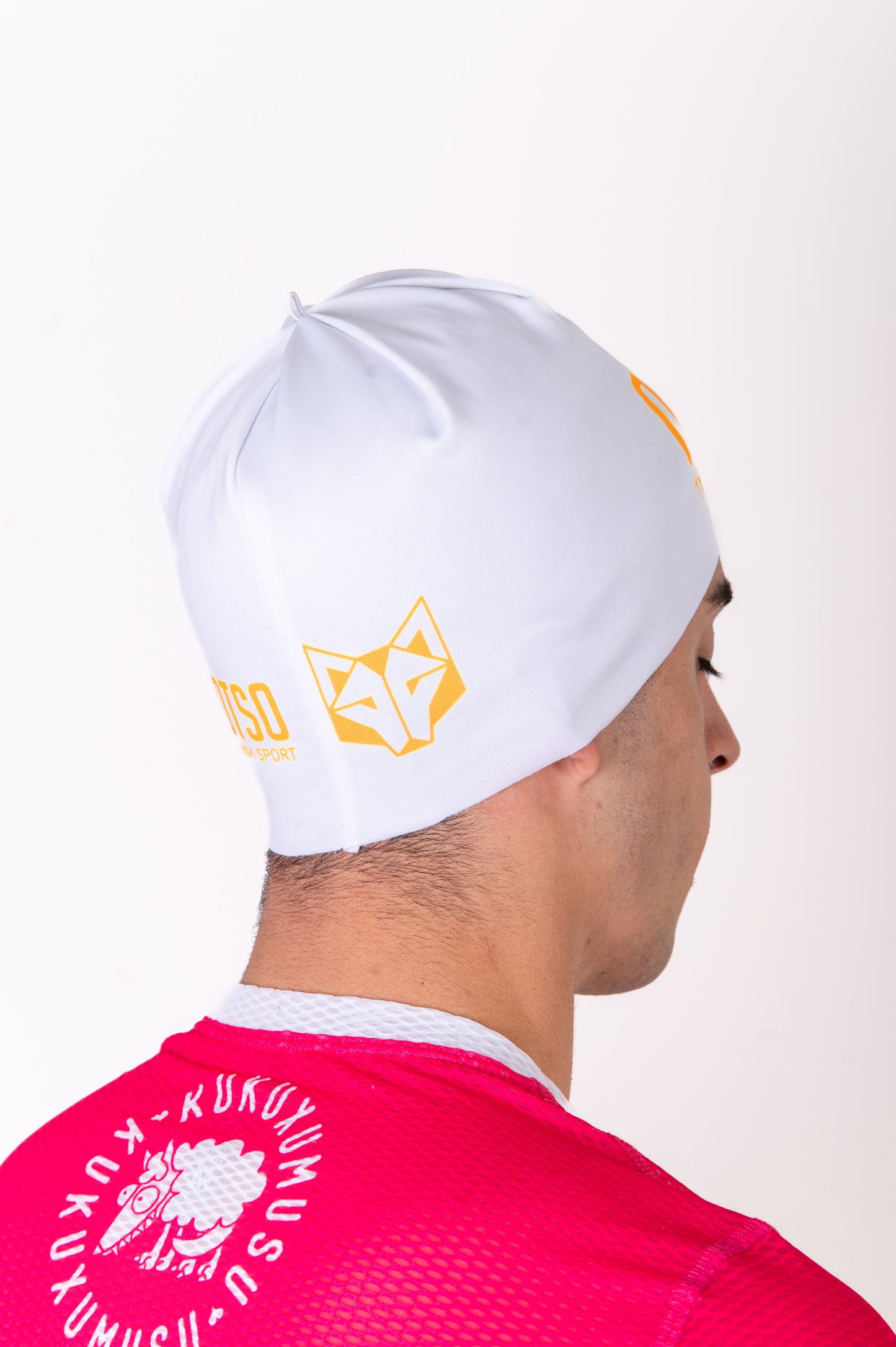 Hat - White & Fluo Orange