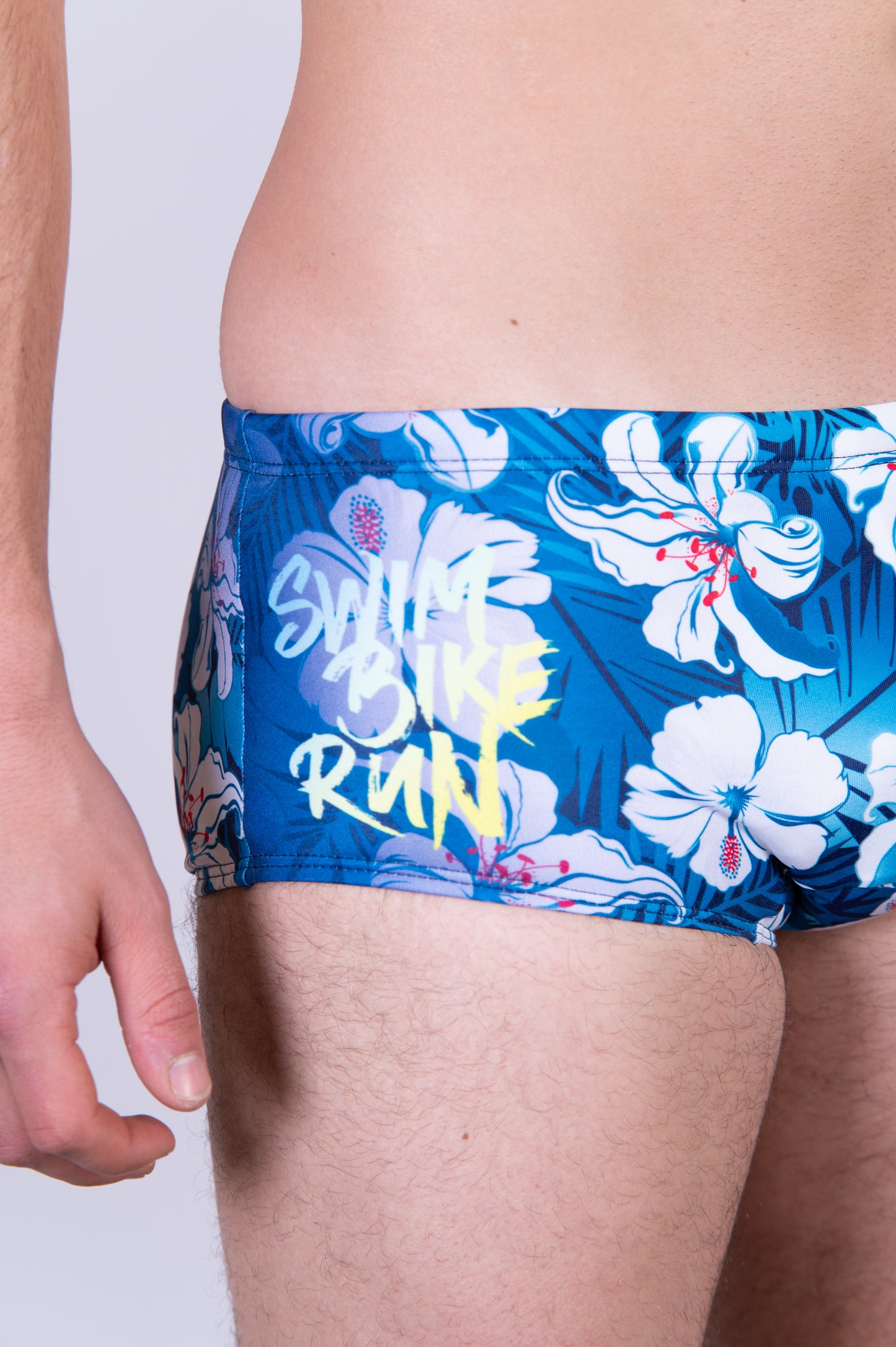Maillot de bain trunk homme - Swim Bike Run Flower