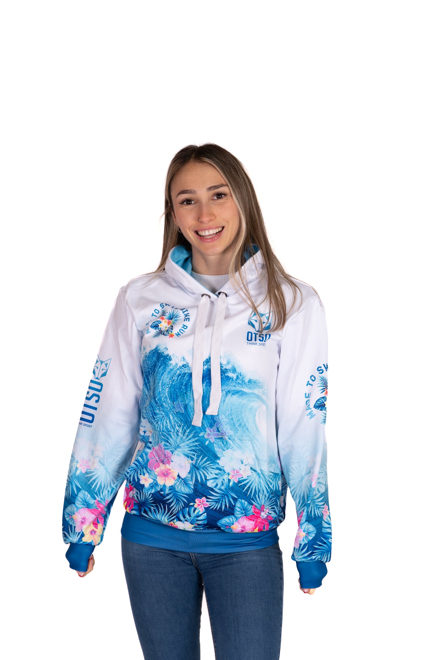 Hoodie - Swim Bike Run Wave