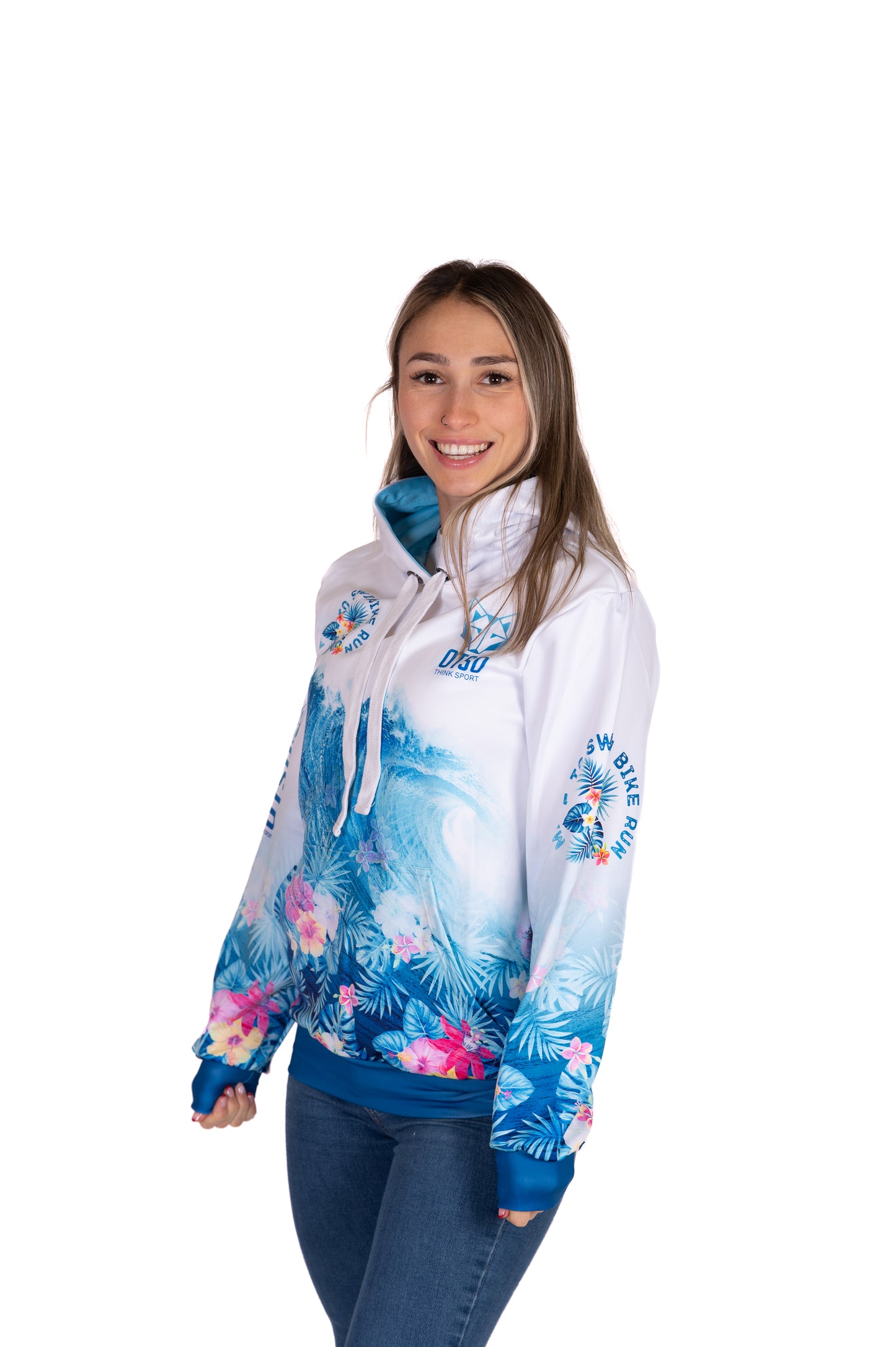 Hoodie - Swim Bike Run Wave