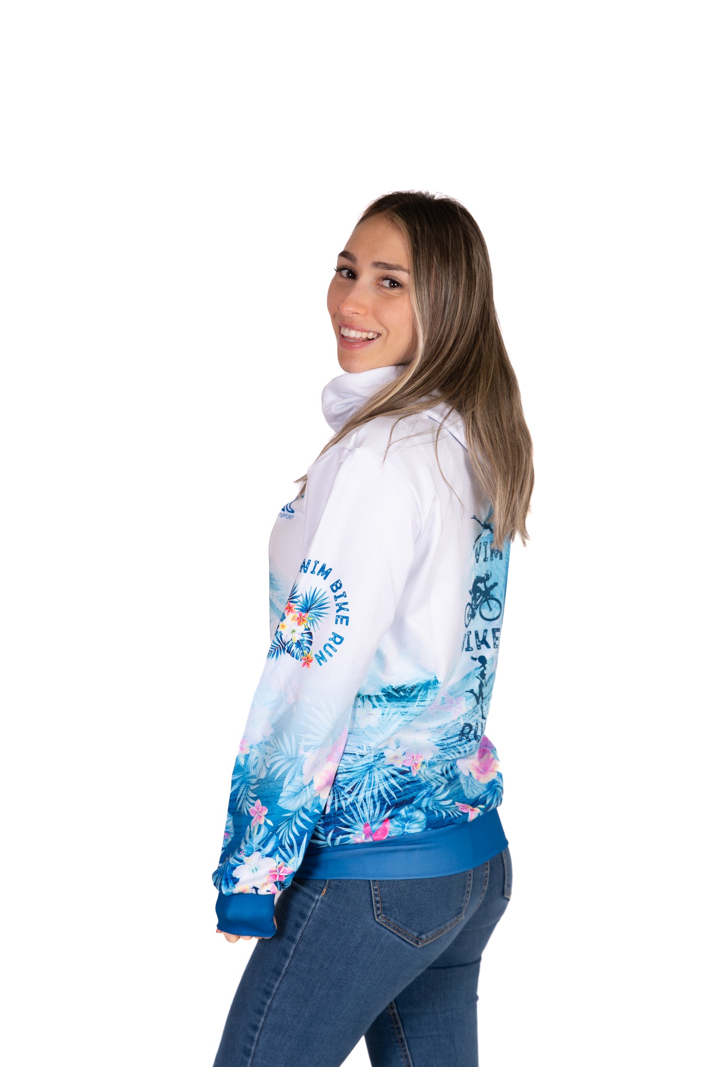 Hoodie - Swim Bike Run Wave