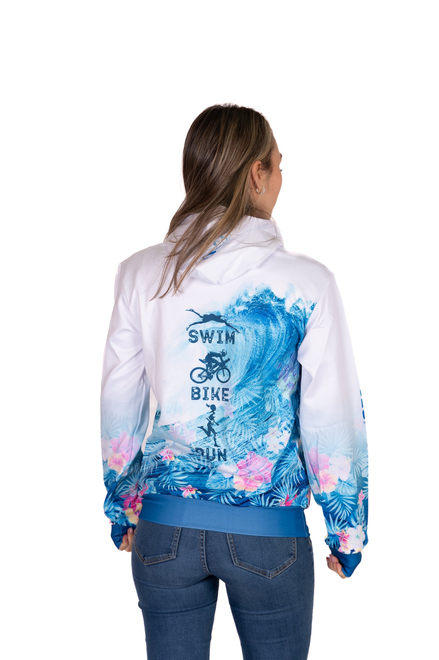 Hoodie - Swim Bike Run Wave