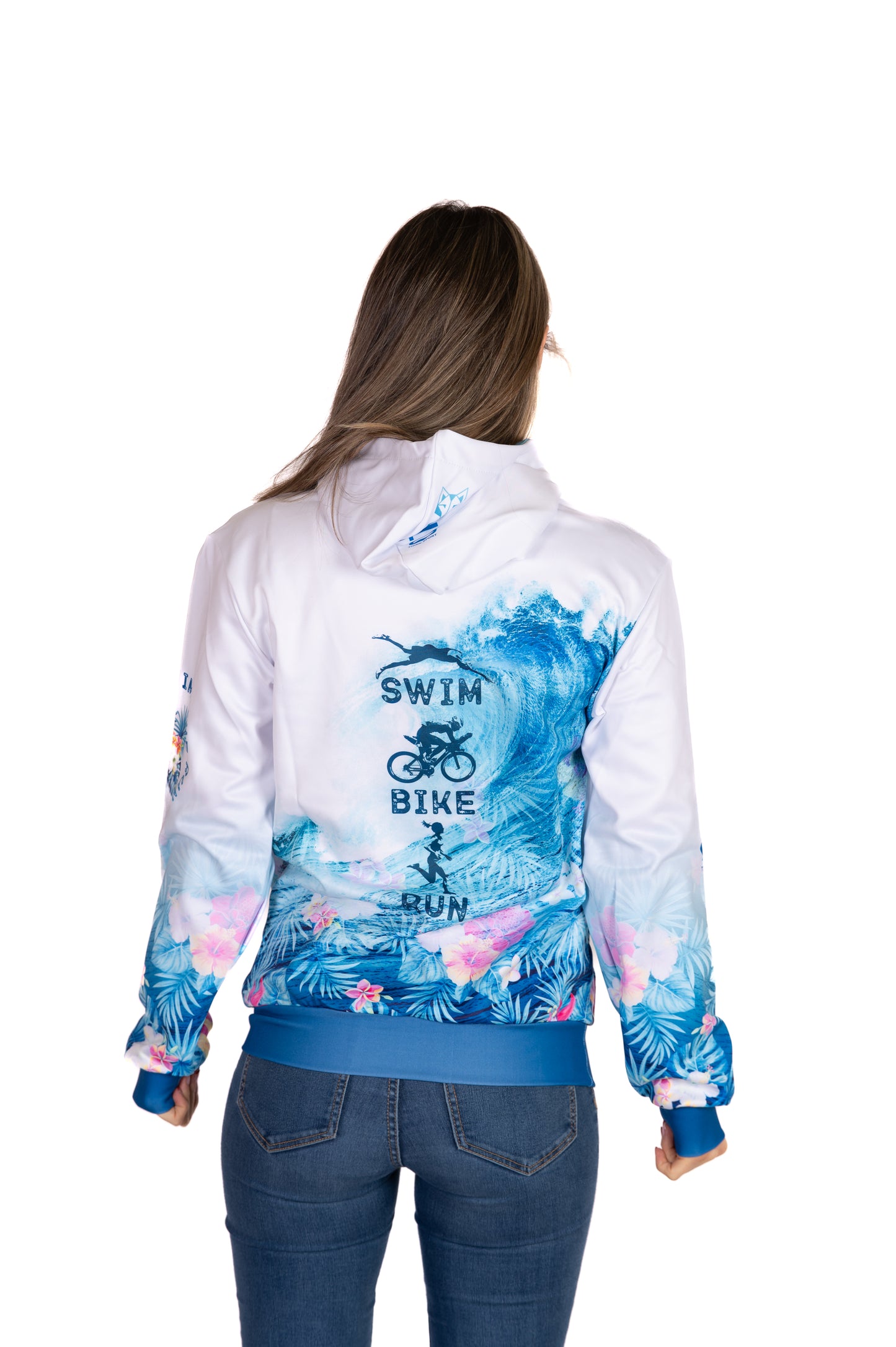 Hoodie - Swim Bike Run Wave