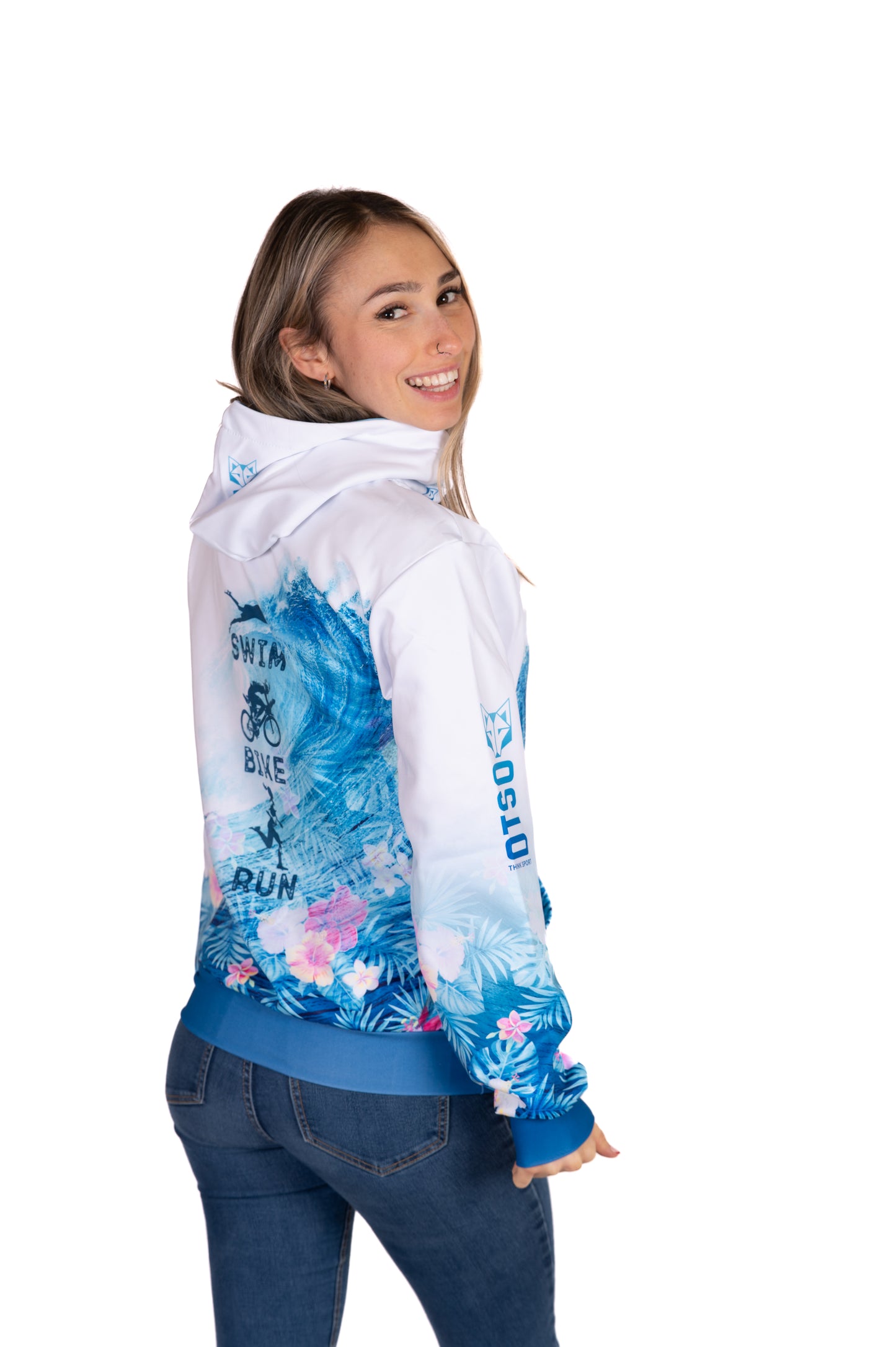 Hoodie - Swim Bike Run Wave