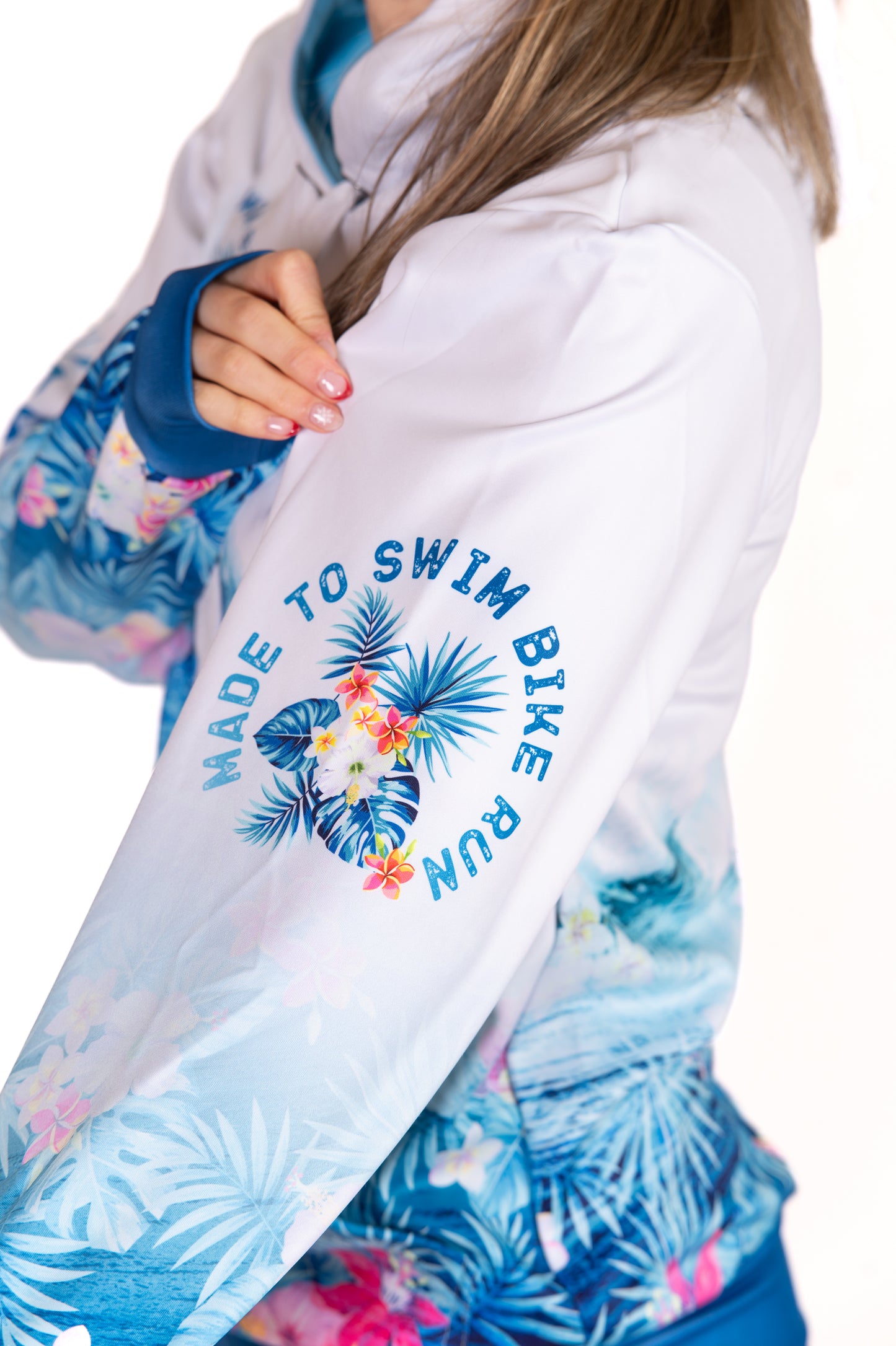 Hoodie - Swim Bike Run Wave