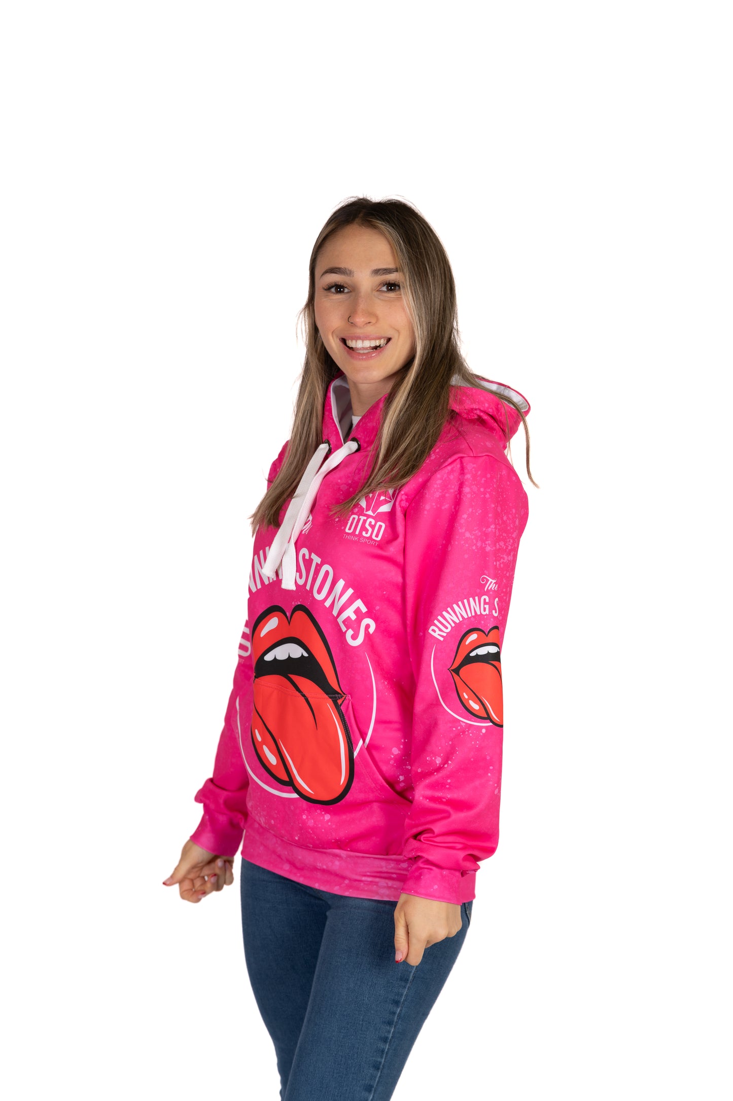 Hoodie - Running Stones Pink