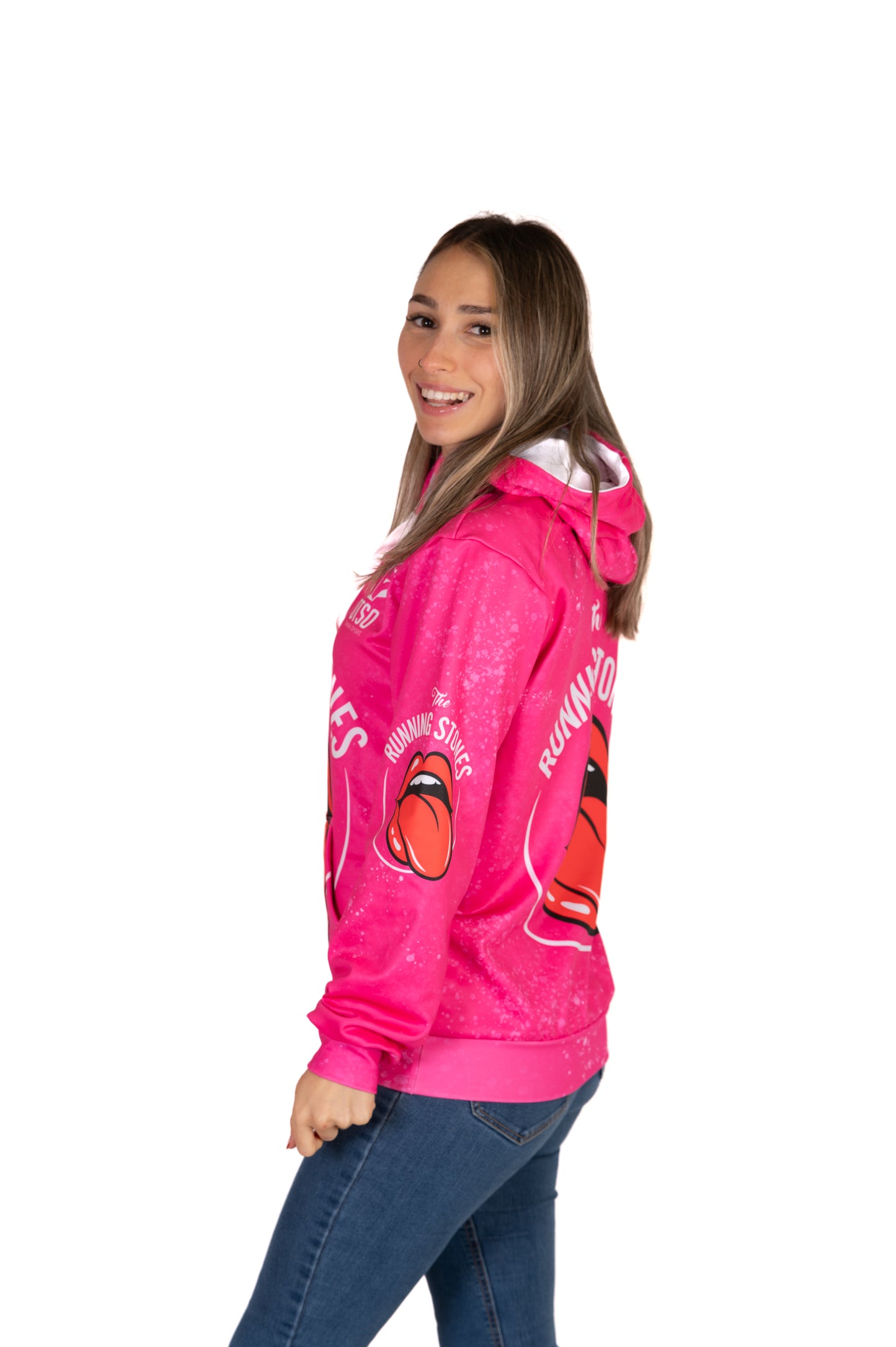 Hoodie - Running Stones Pink