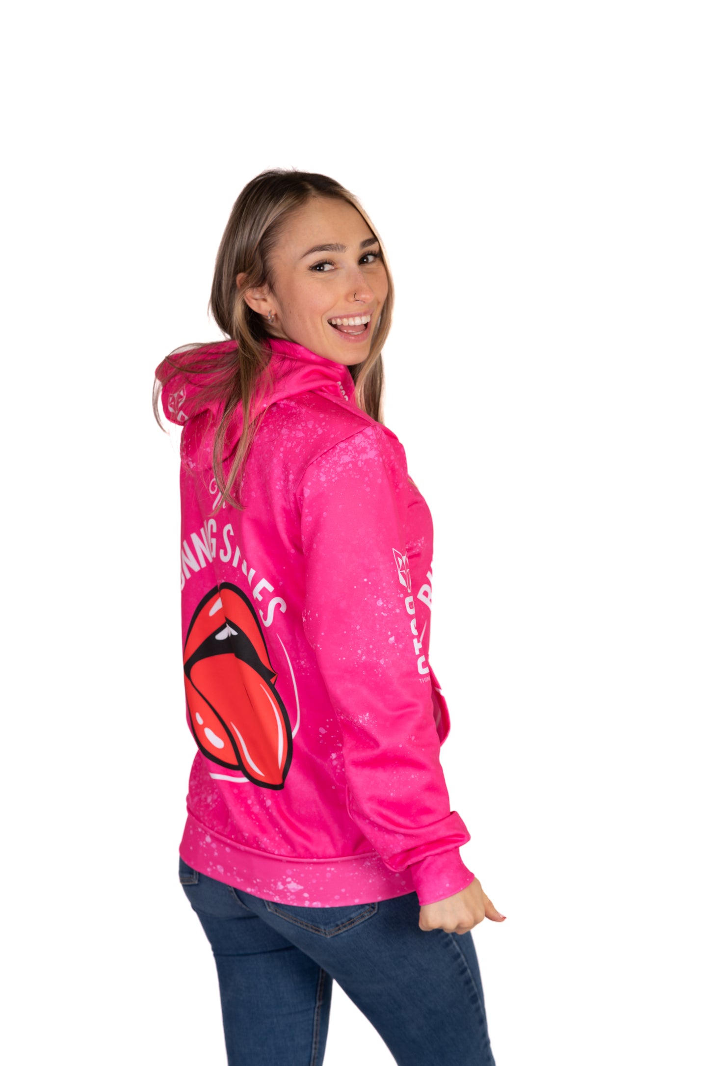 Hoodie - Running Stones Pink