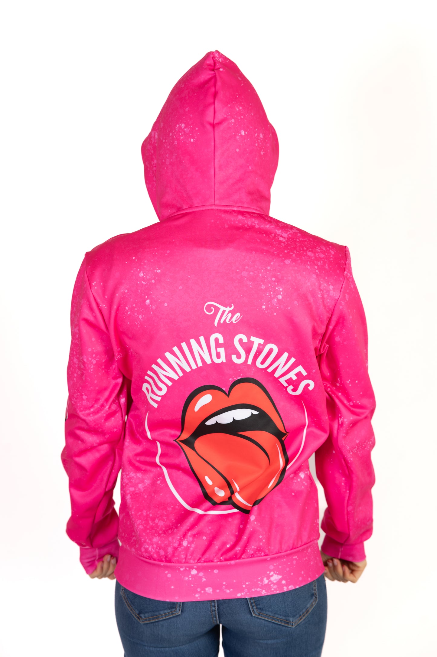Hoodie - Running Stones Pink