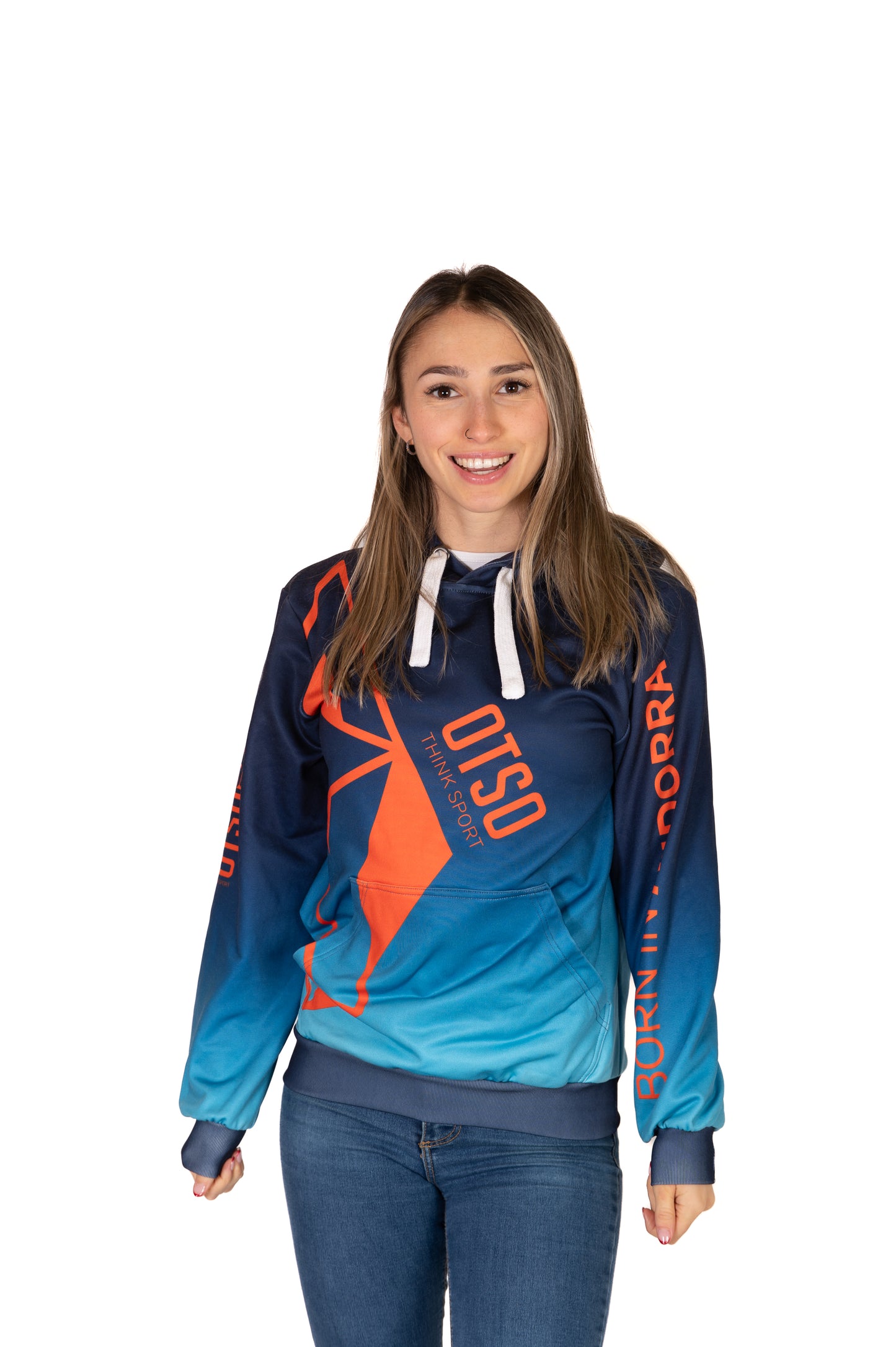 Sudadera - Navy Blue & Fluo Orange Otso