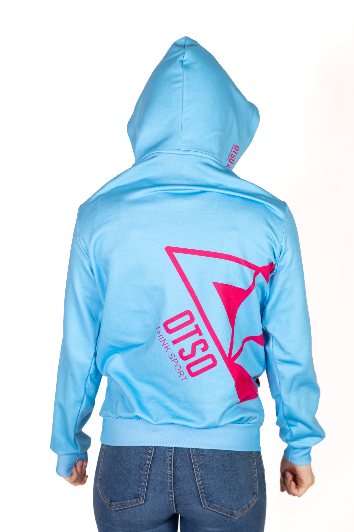 Hoodie - Light Blue & Pink
