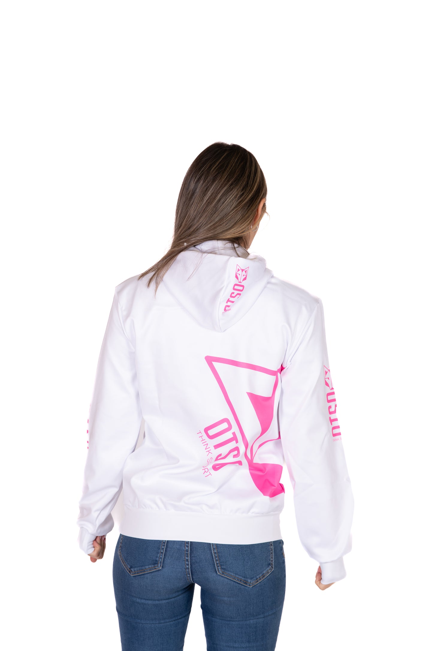 Dessuadora - White & Fluo Pink Otso