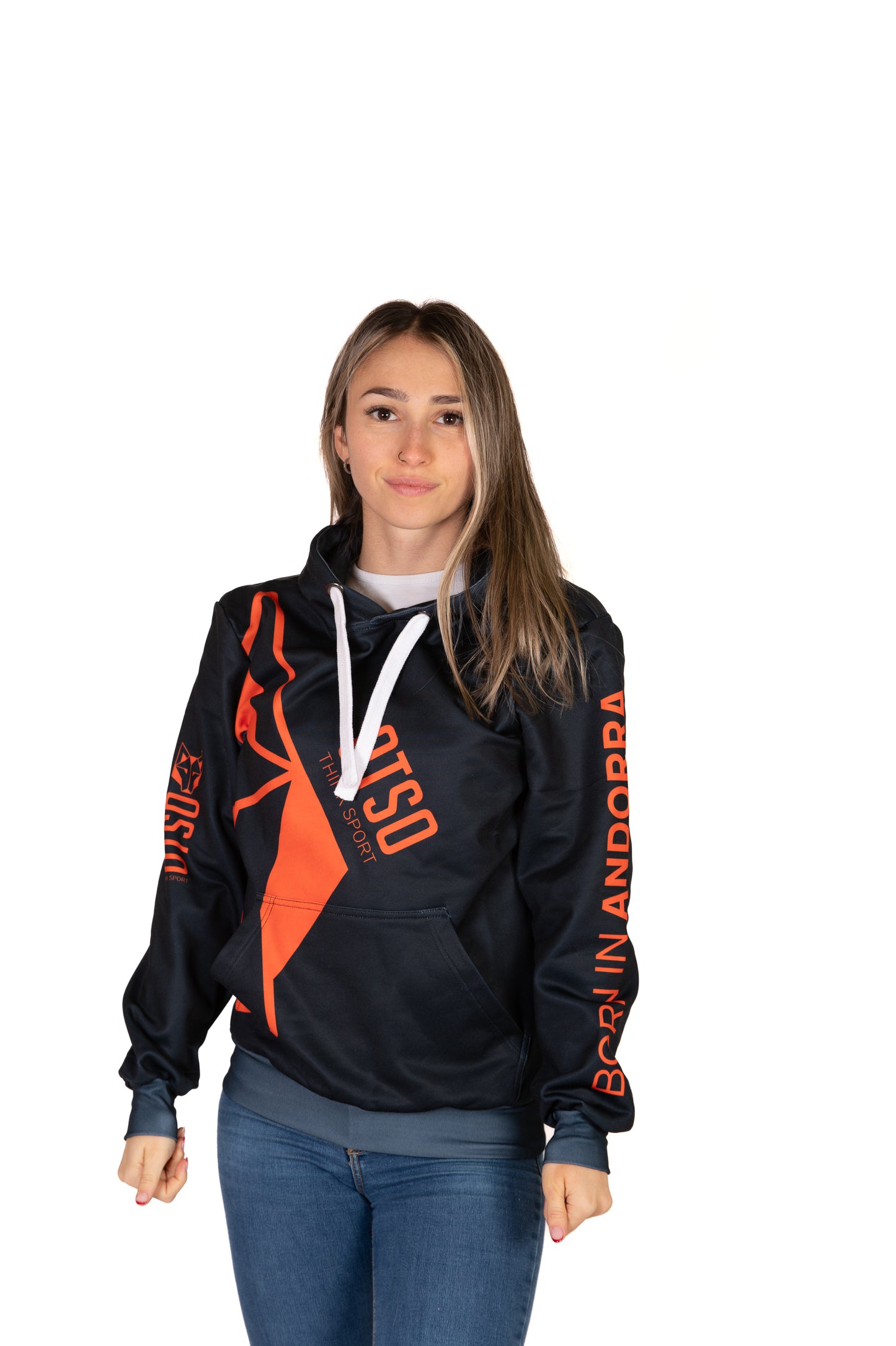 Felpa - Black & Fluo Orange Otso