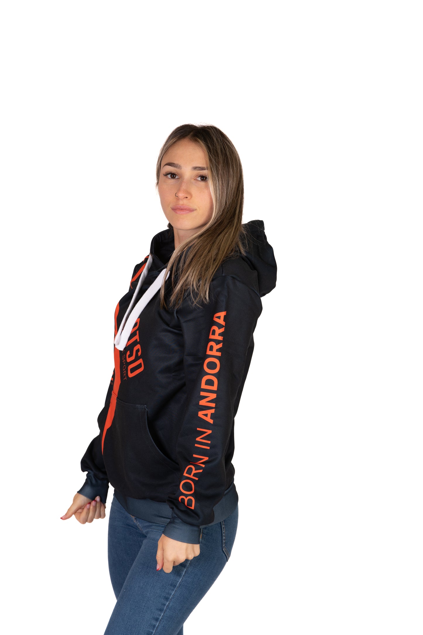 Felpa - Black & Fluo Orange Otso