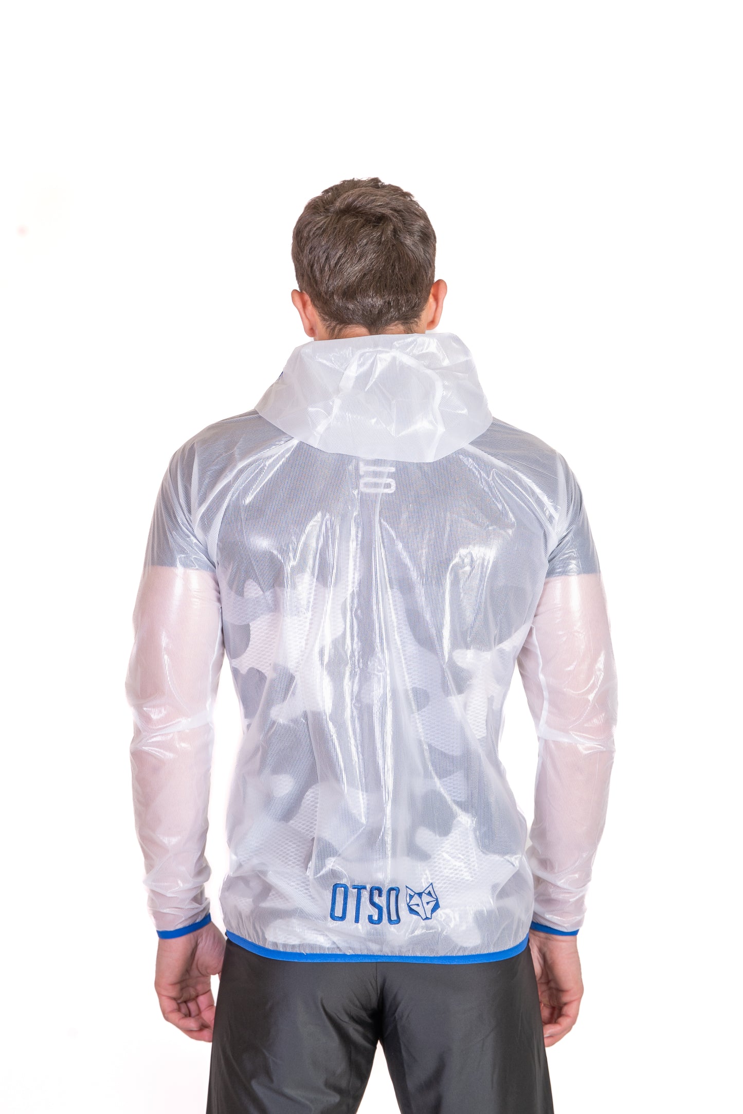 Waterproof Jacket - White & Royal Blue