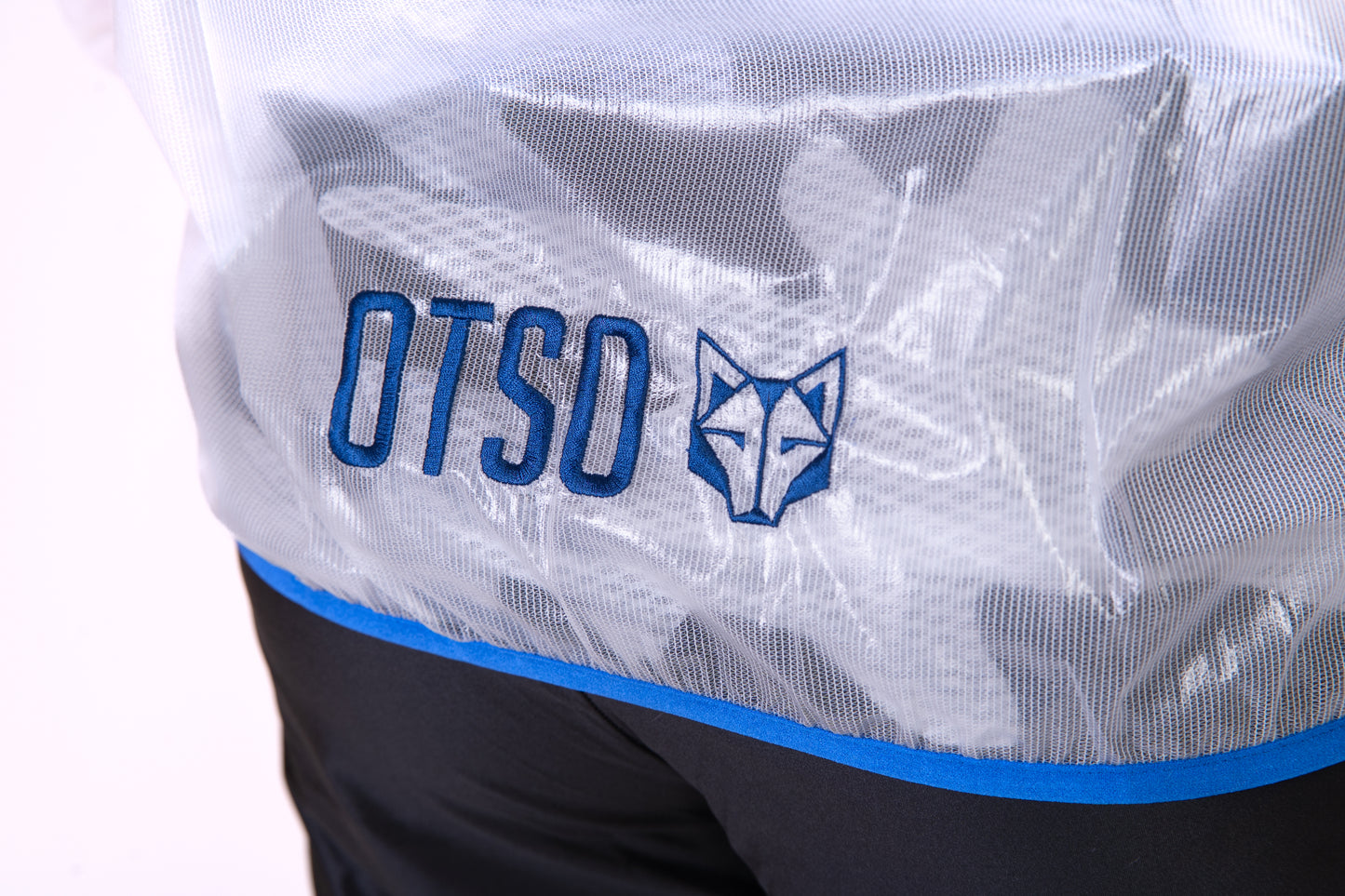 Waterproof Jacket - White & Royal Blue