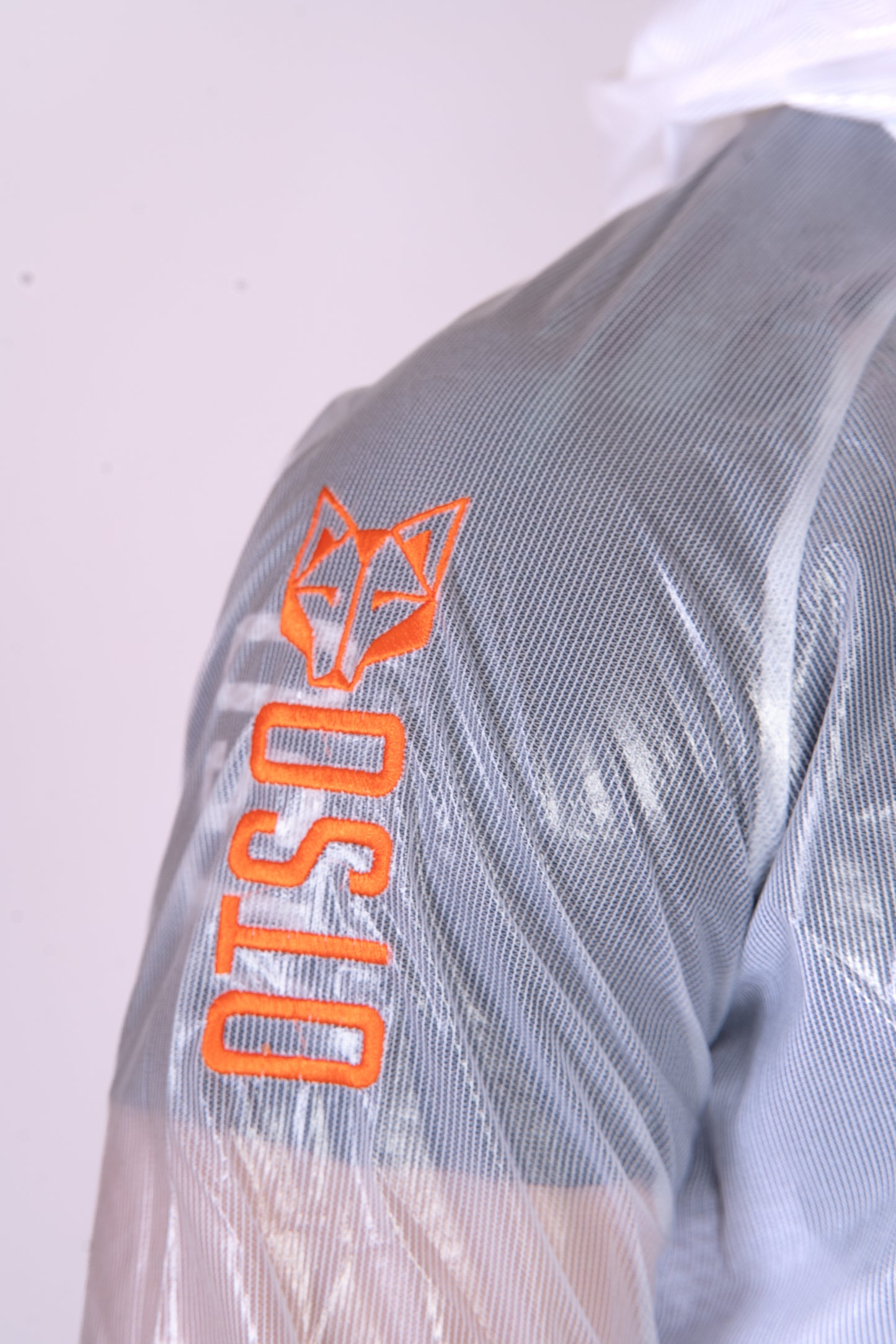 Waterproof Jacket - White & Fluo Orange