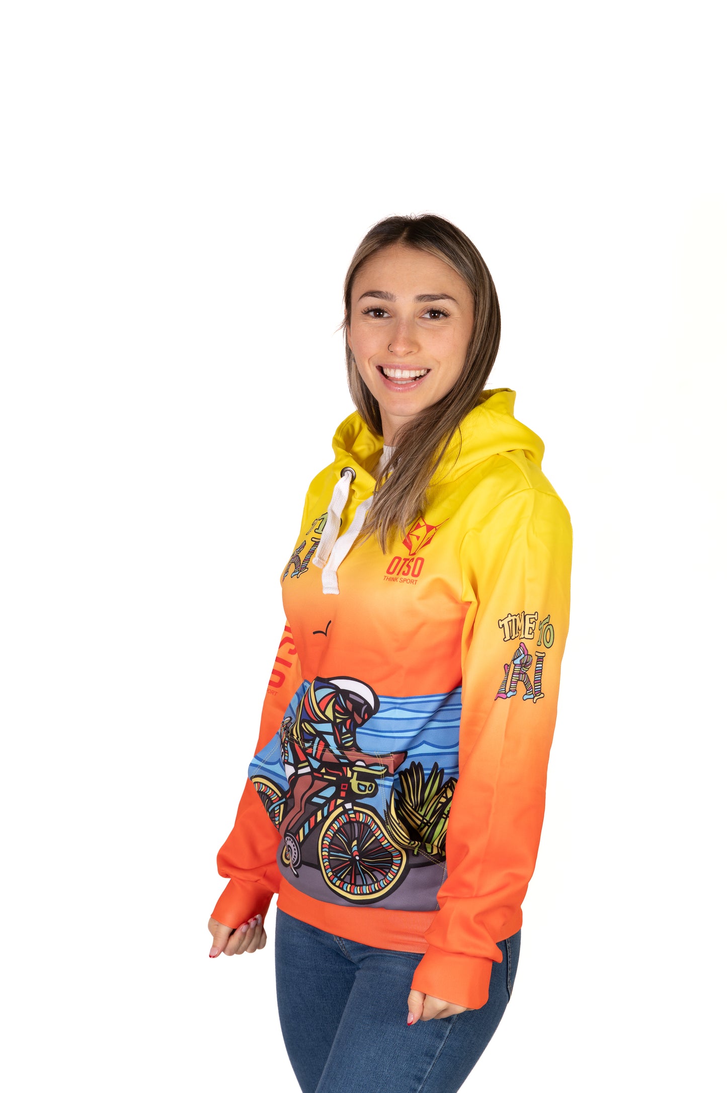 Hoodie - Time to tri Man Bike