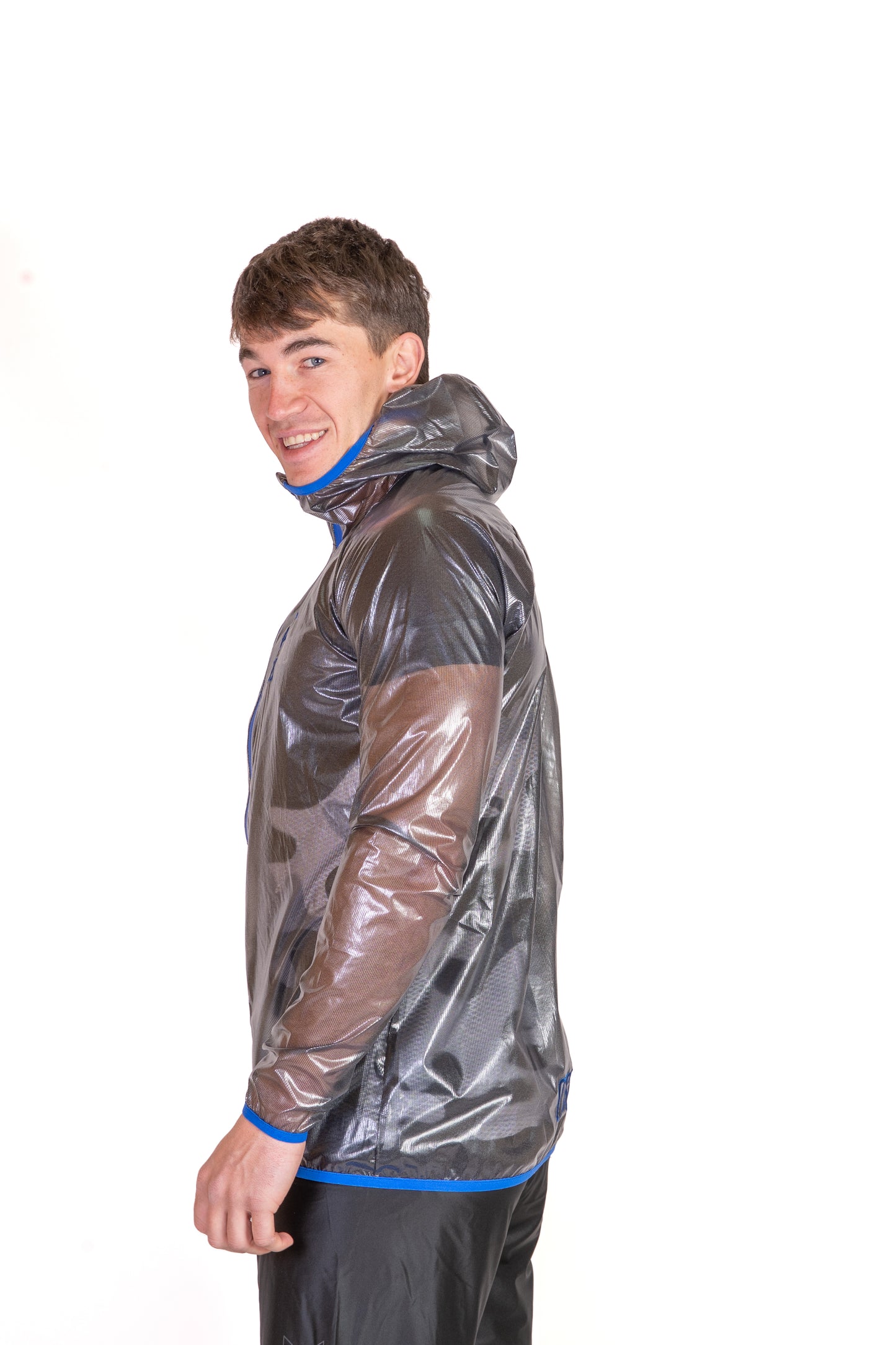 Waterproof Jacket - Black & Royal Blue