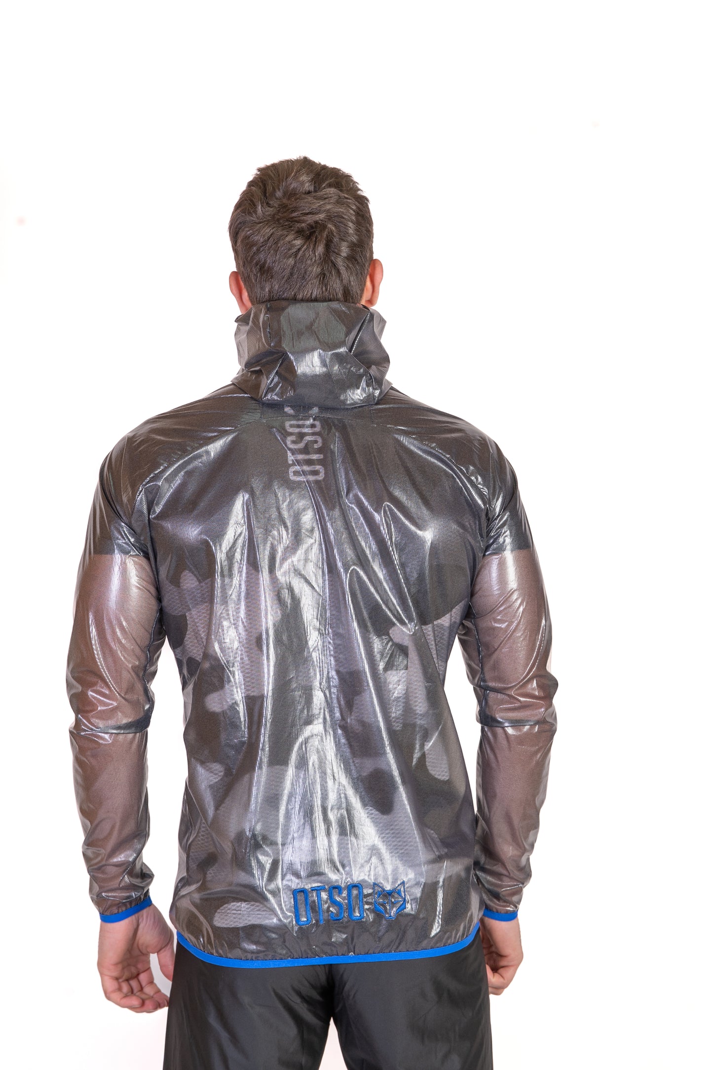 Waterproof Jacket - Black & Royal Blue