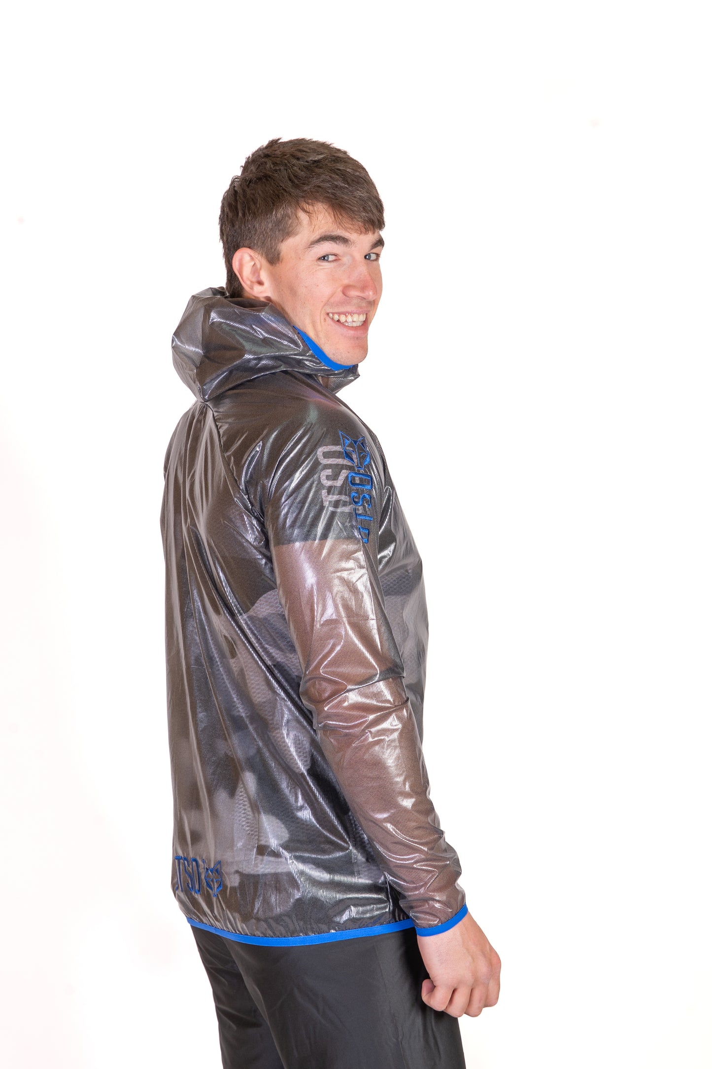 Waterproof Jacket - Black & Royal Blue