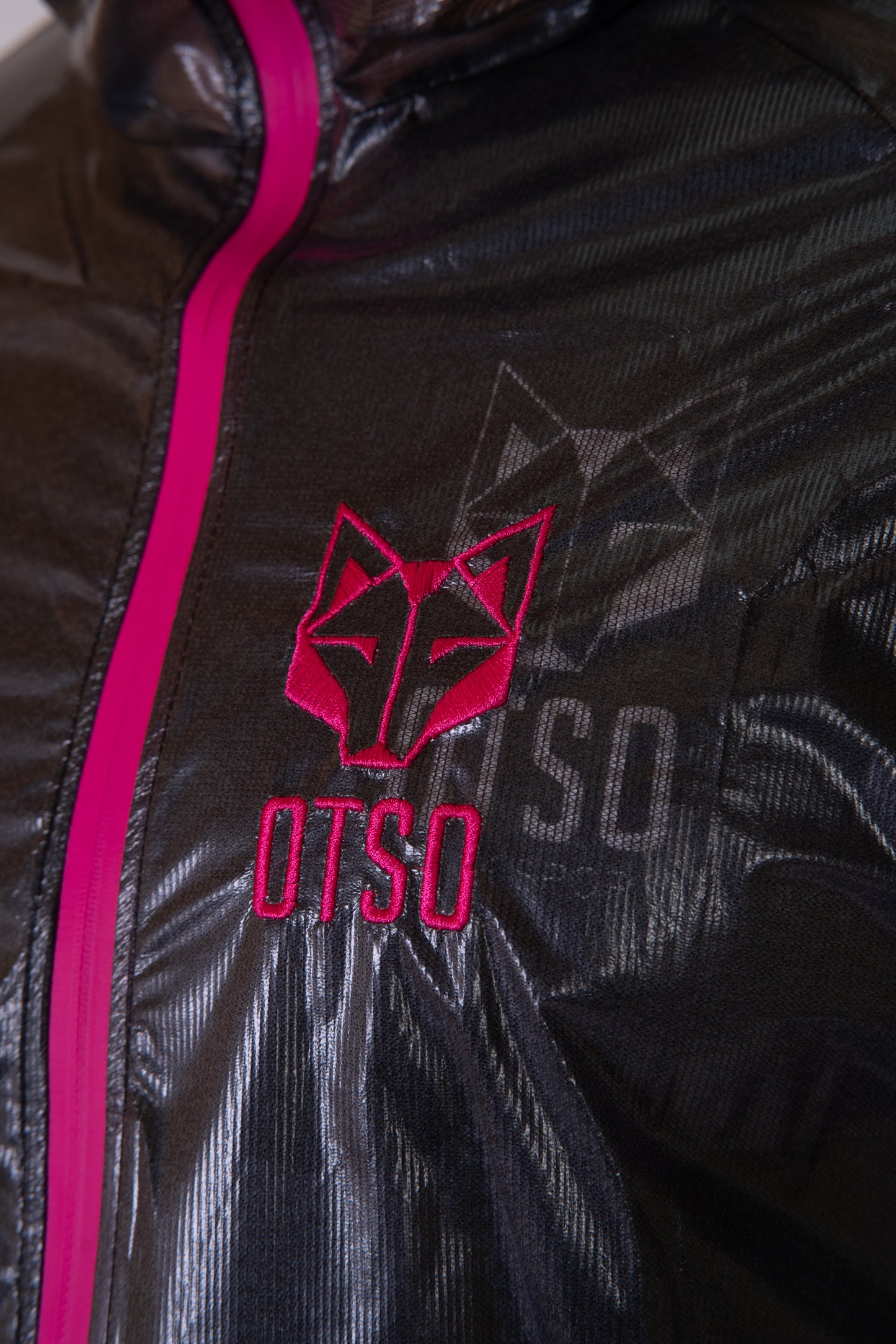 Waterproof Jacket - Black & Fluo Pink