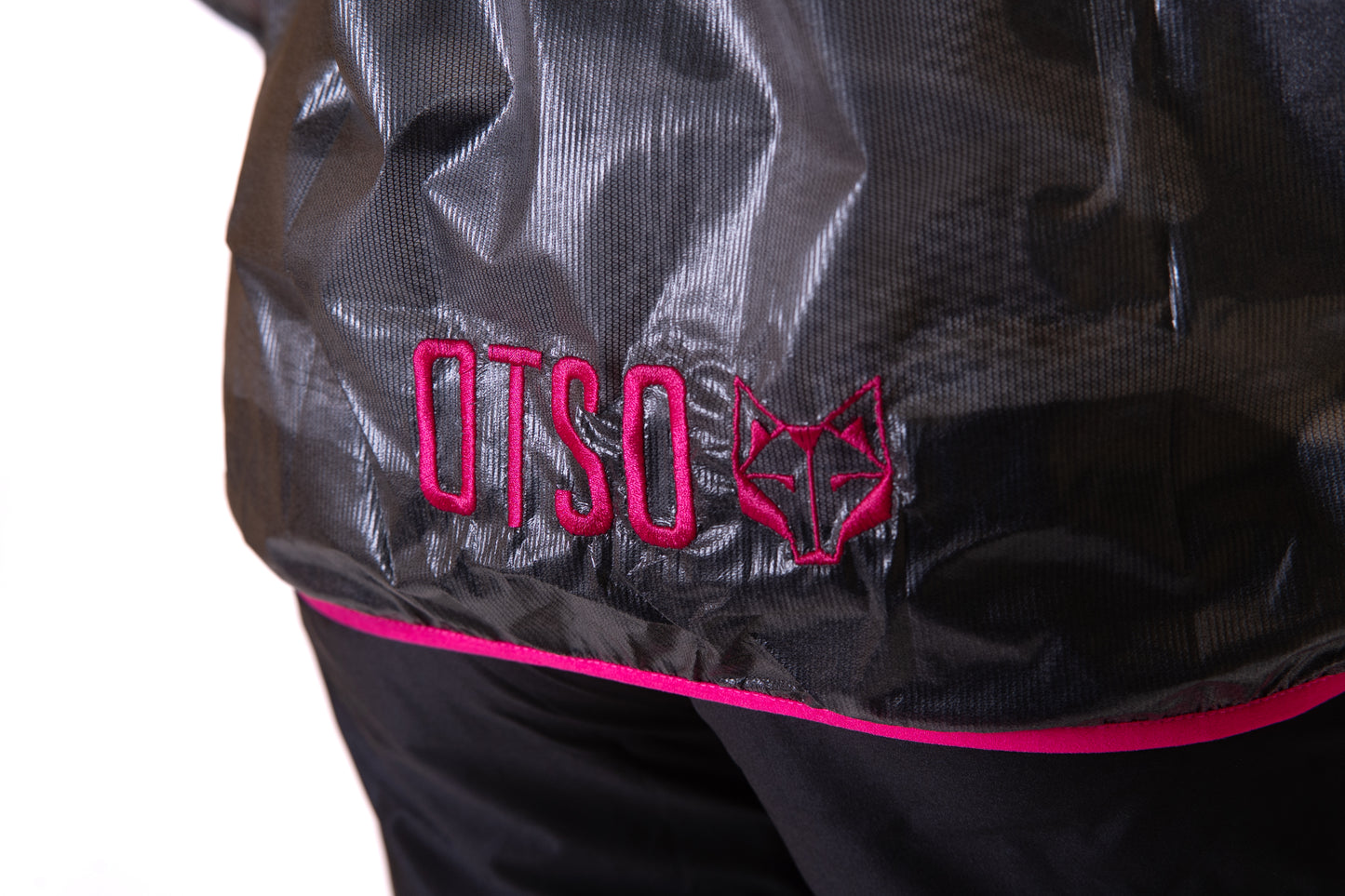 Waterproof Jacket - Black & Fluo Pink