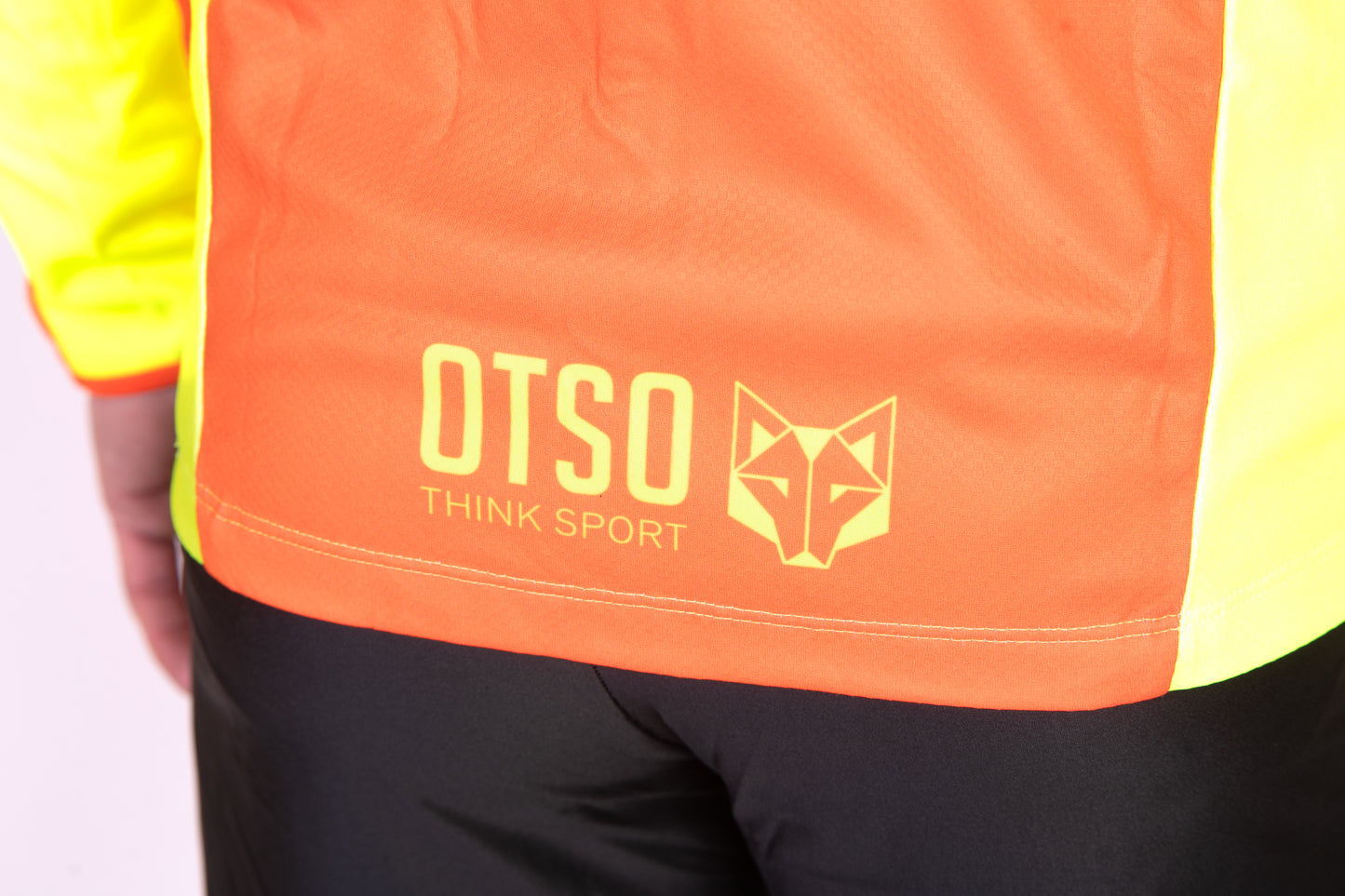 Sweat à capuche de sport unisexe - Orange fluo & Jaune fluo
